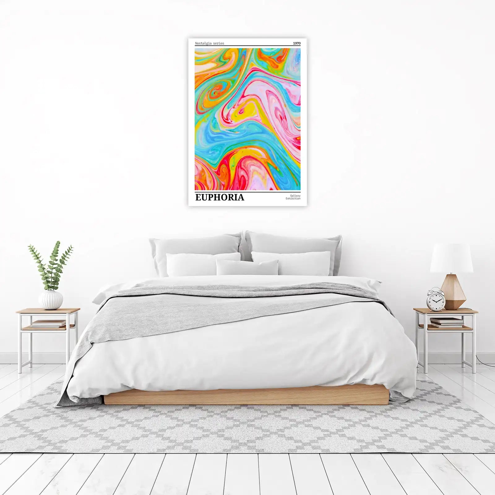 Vibrant "Euphoria" Abstract Swirl Wall Art