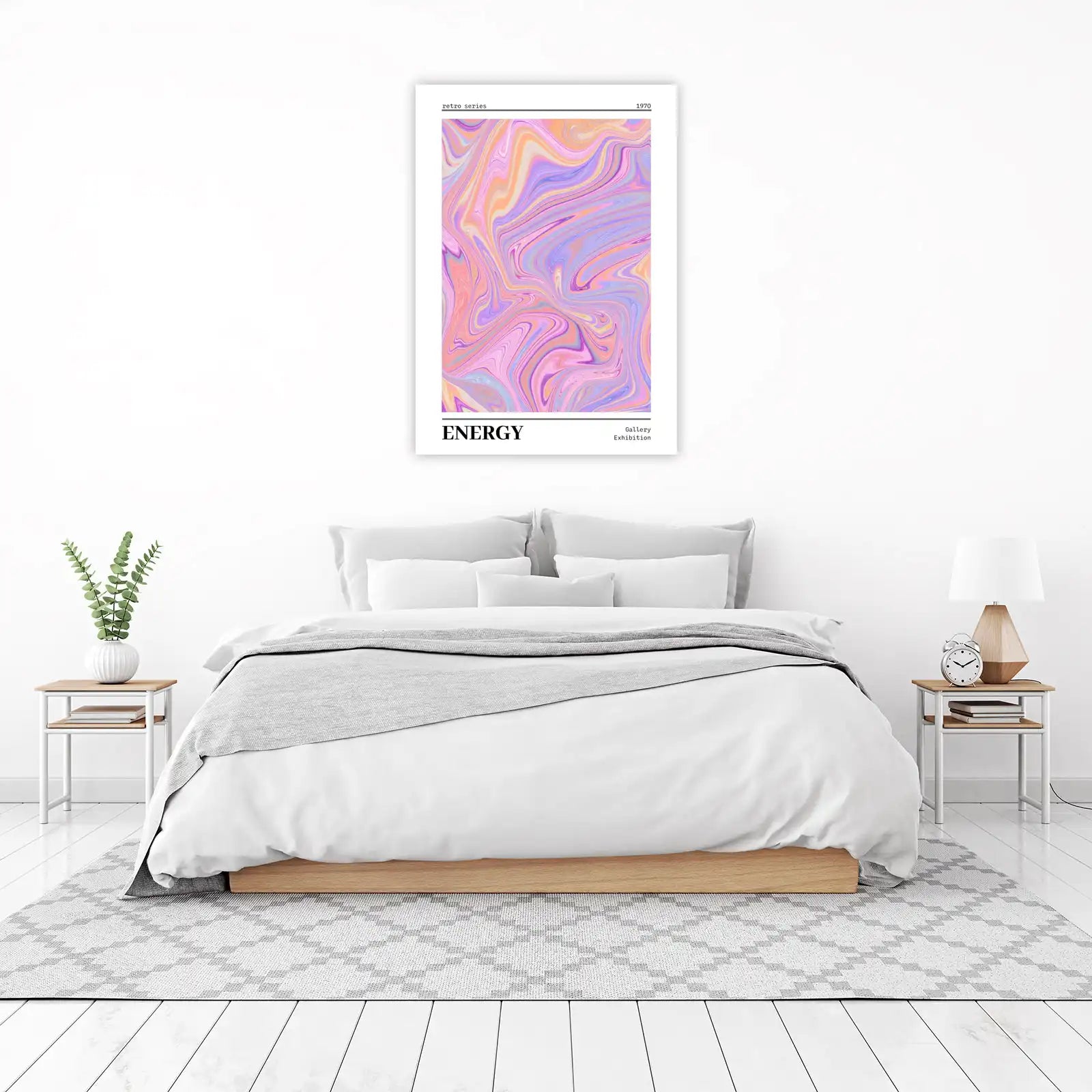 Retro 1970s Energy Swirl Wall Art