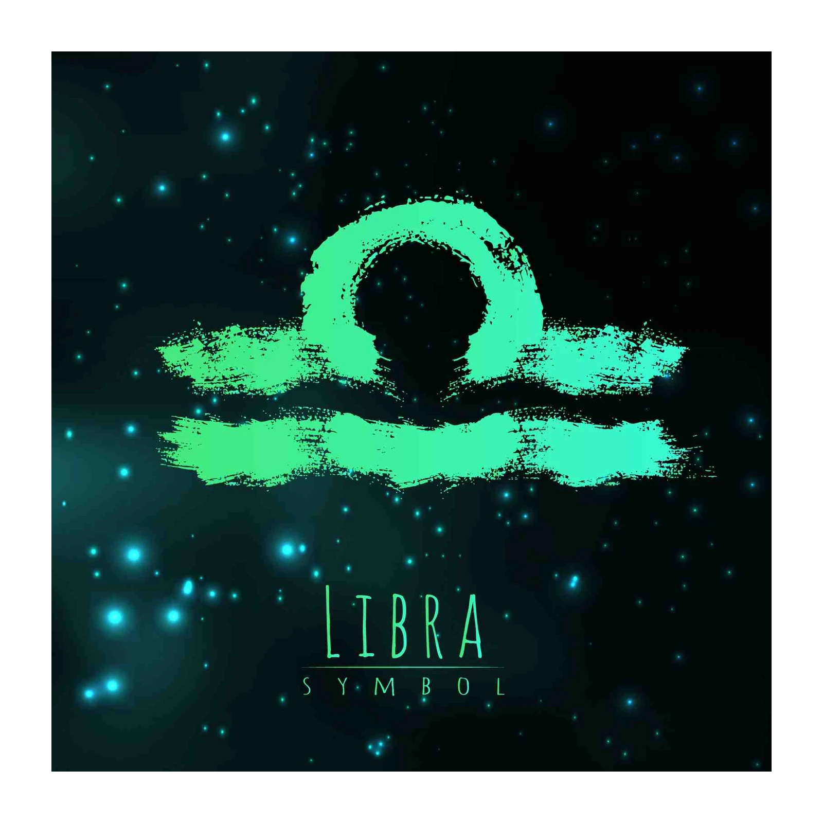 Vibrant Libra Zodiac Symbol Wall Art
