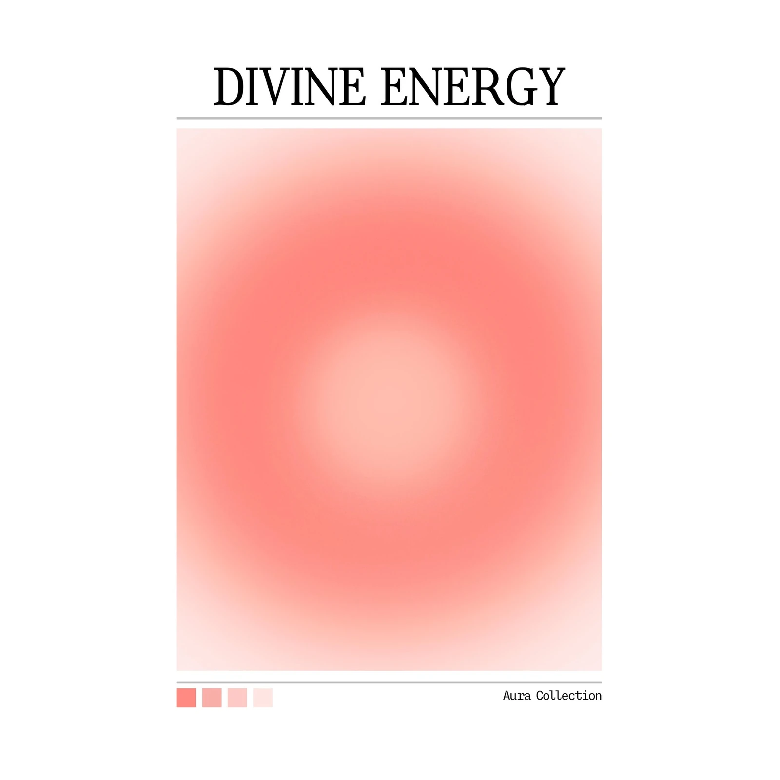 Divine Energy Aura Gradient Wall Art