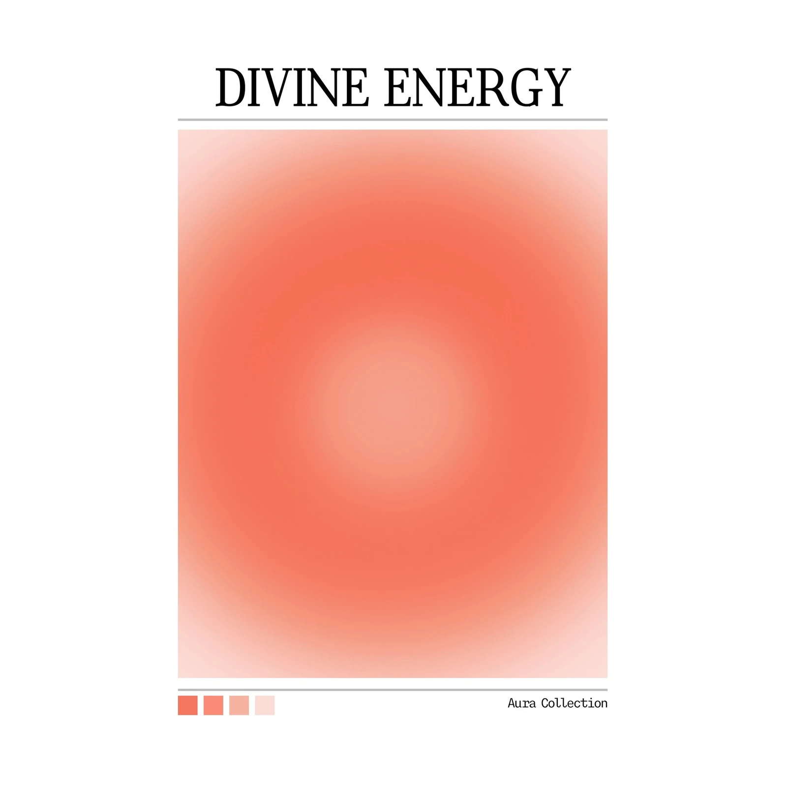 Divine Energy Aura Gradient Wall Art