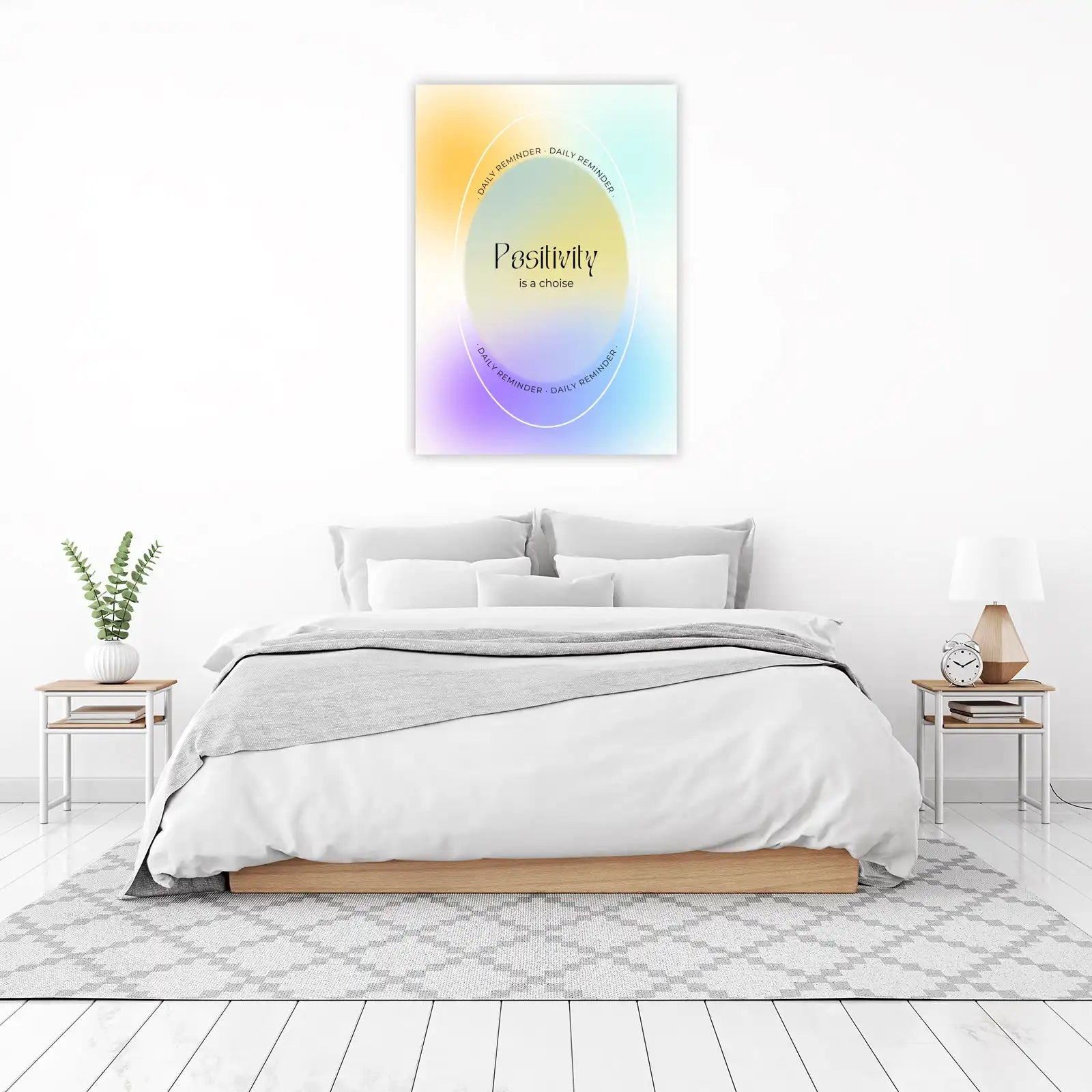Positivity Daily Reminder Aura Wall Art