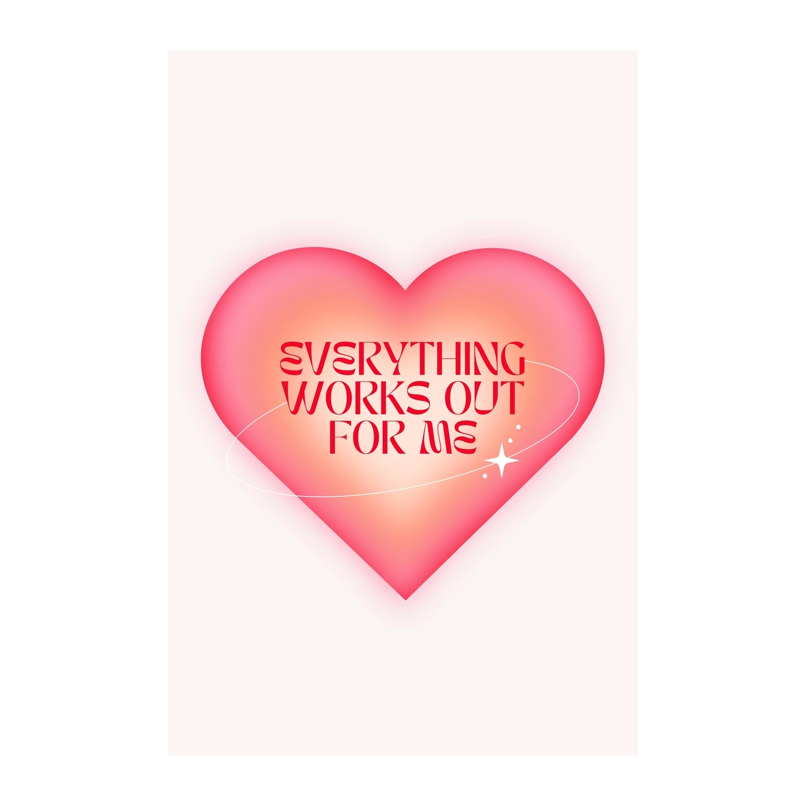 Positive Affirmation Heart Wall Art