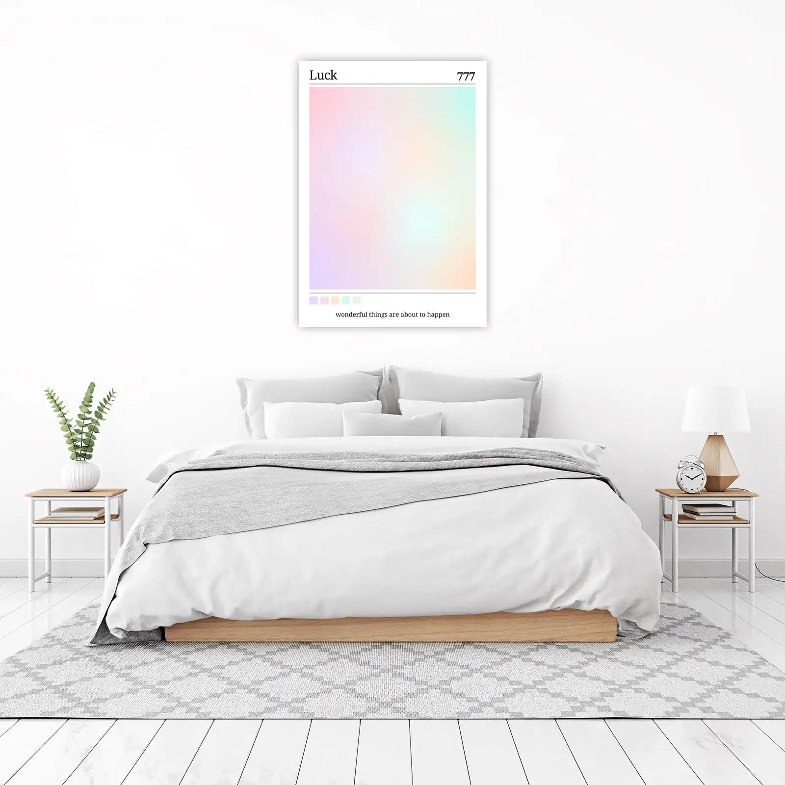 Serene Luck 777 Gradient Wall Art
