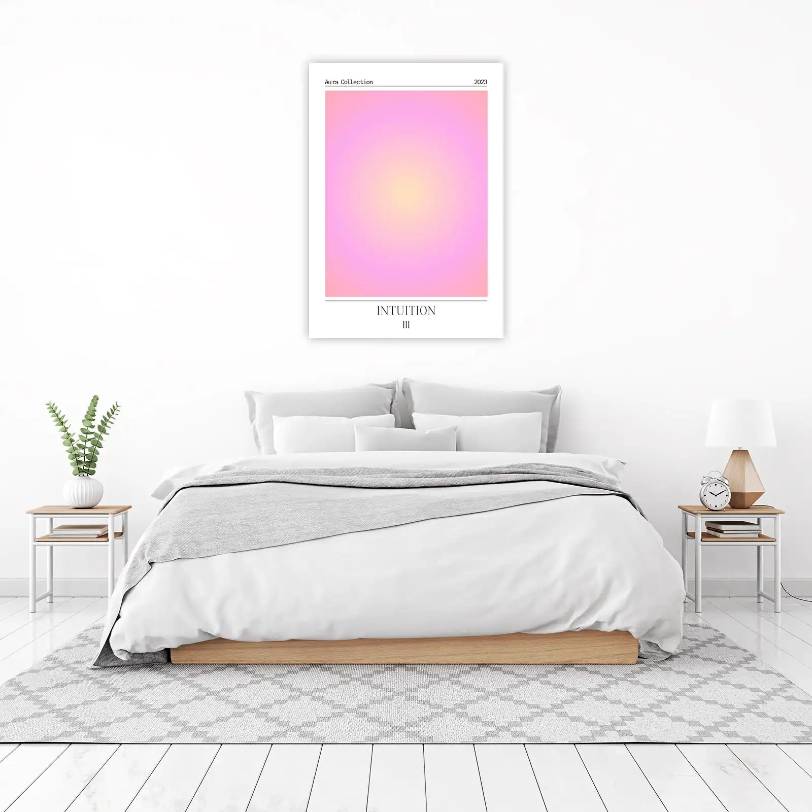 Intuition Aura Gradient Pink Yellow Wall Art