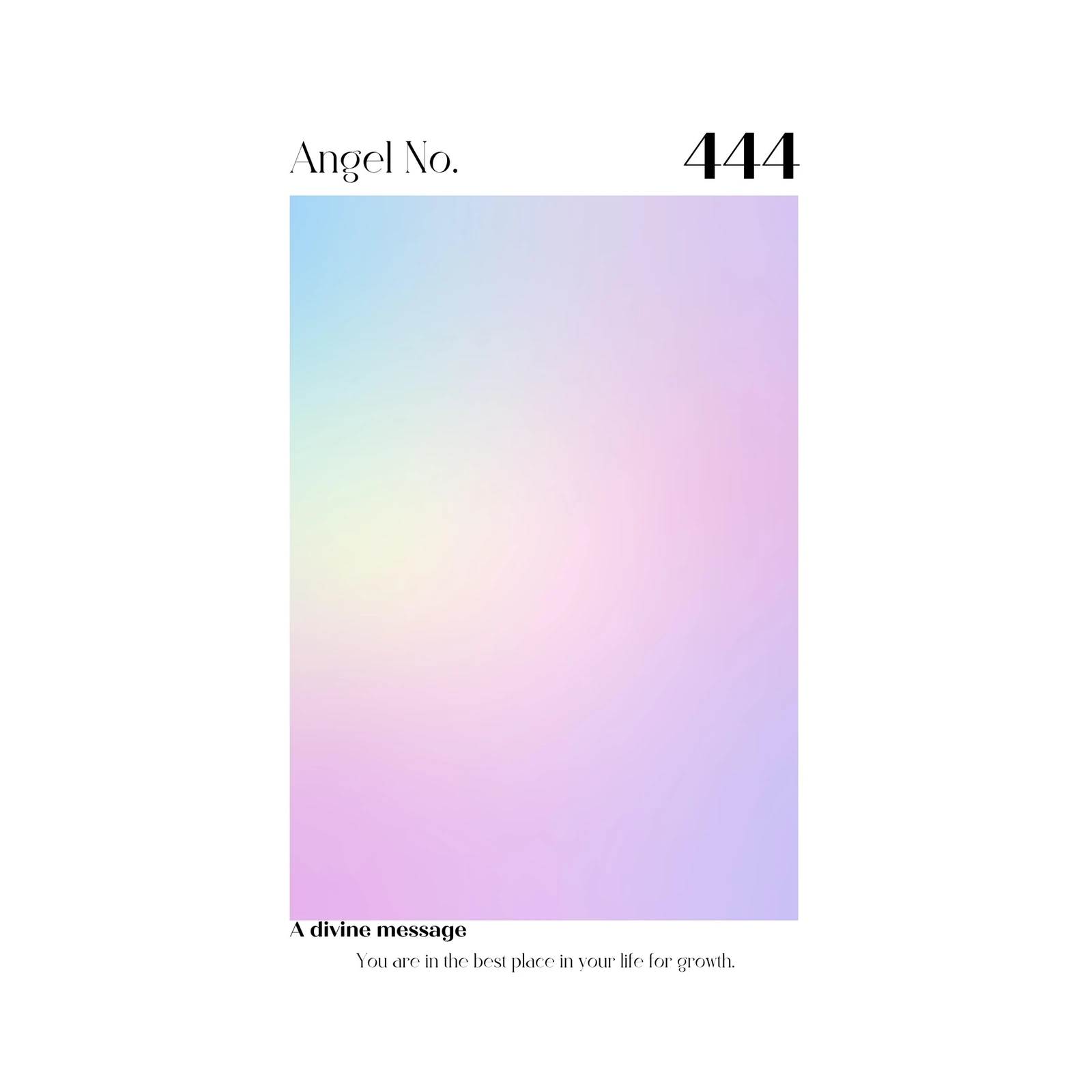 Angel Number 444 Gradient Aura Wall Art