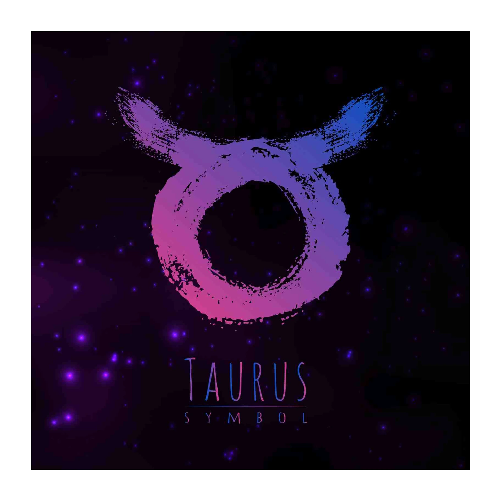 Gradient Taurus Symbol Zen Art Wall Art