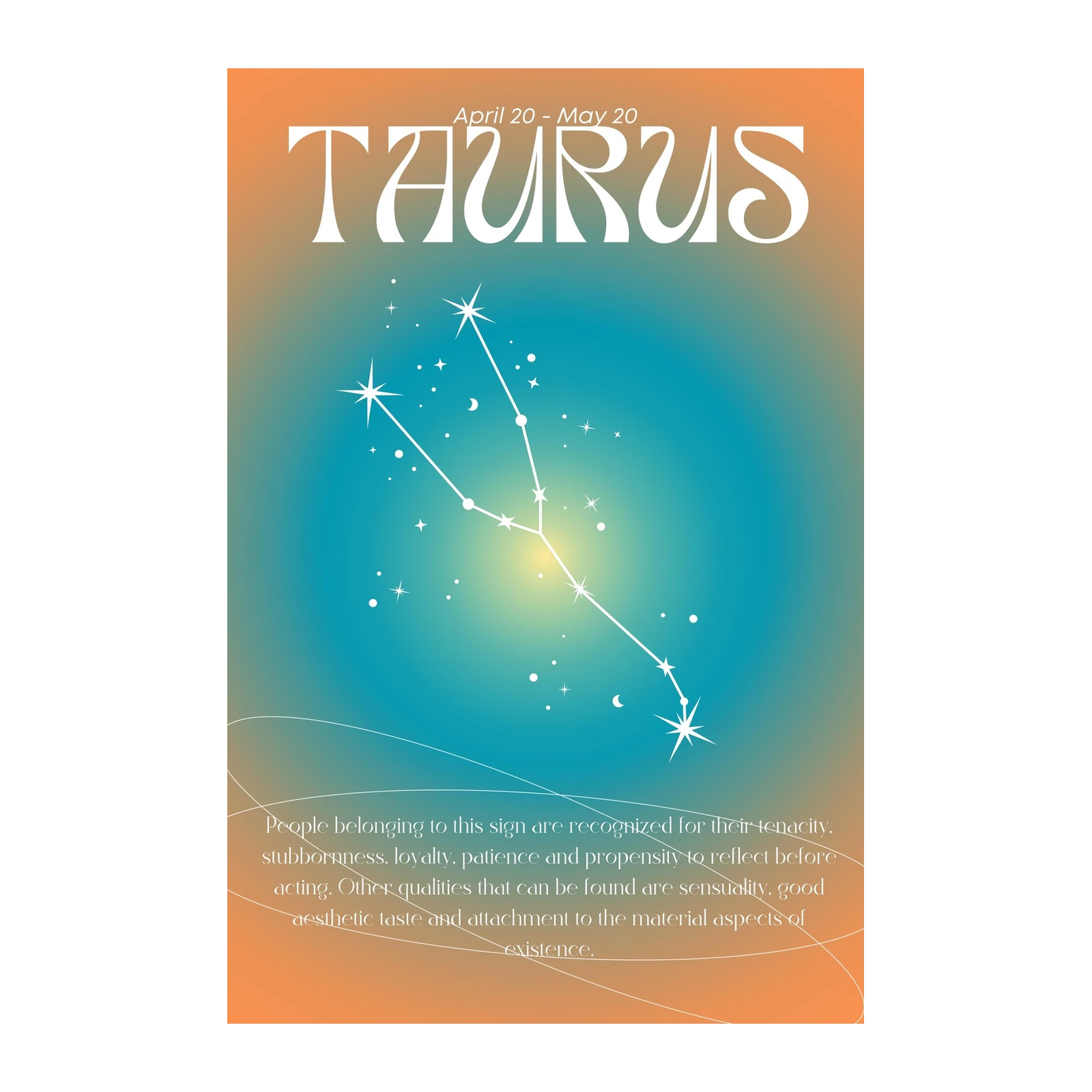 Taurus Constellation Zodiac Art Wall Art