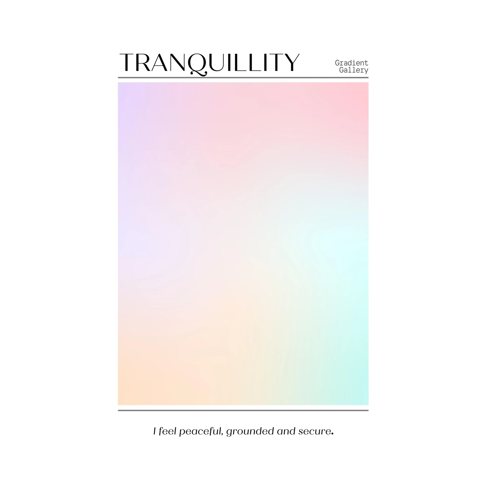 Soft Gradient Tranquillity Wall Art