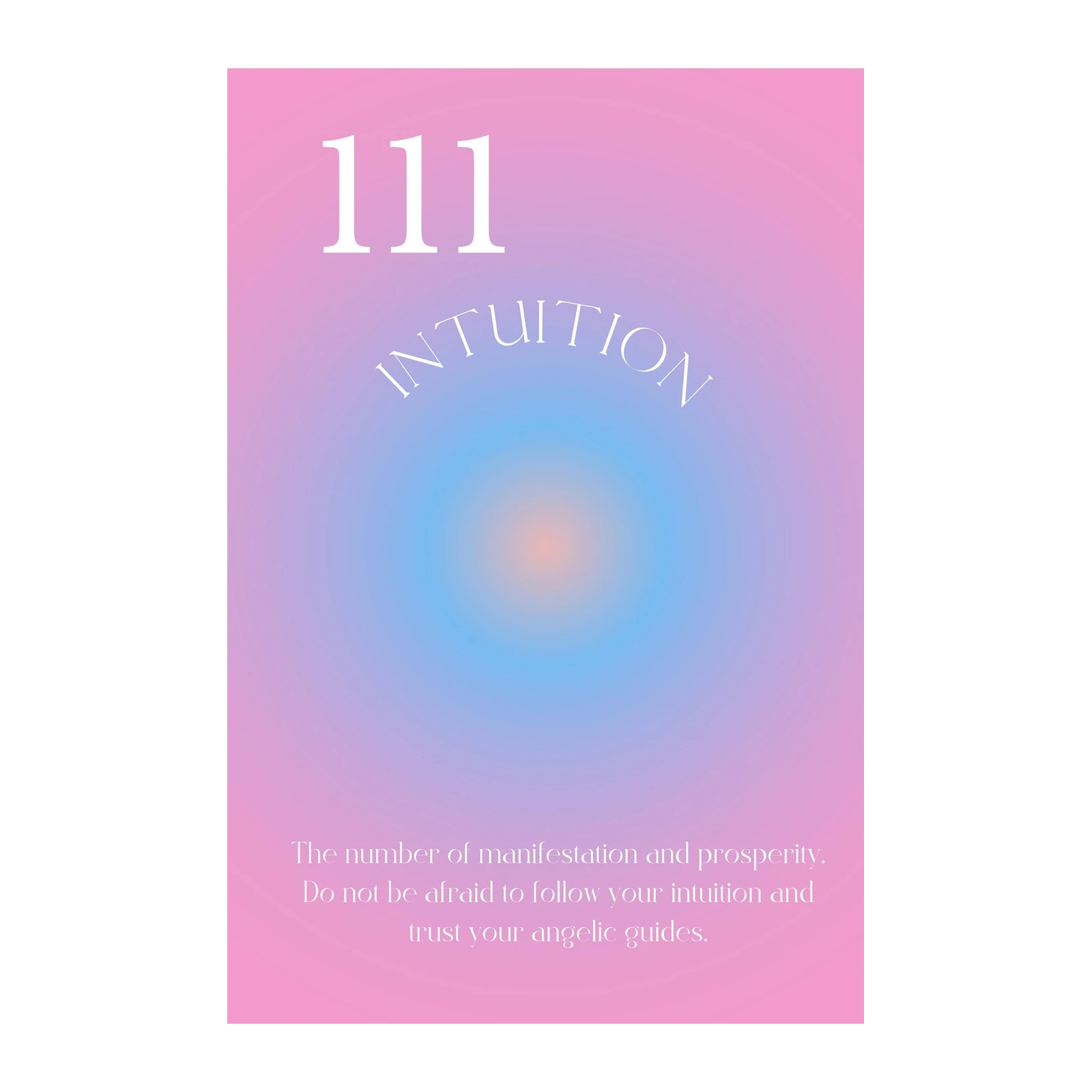 111 Intuition Aura Gradient Wall Art