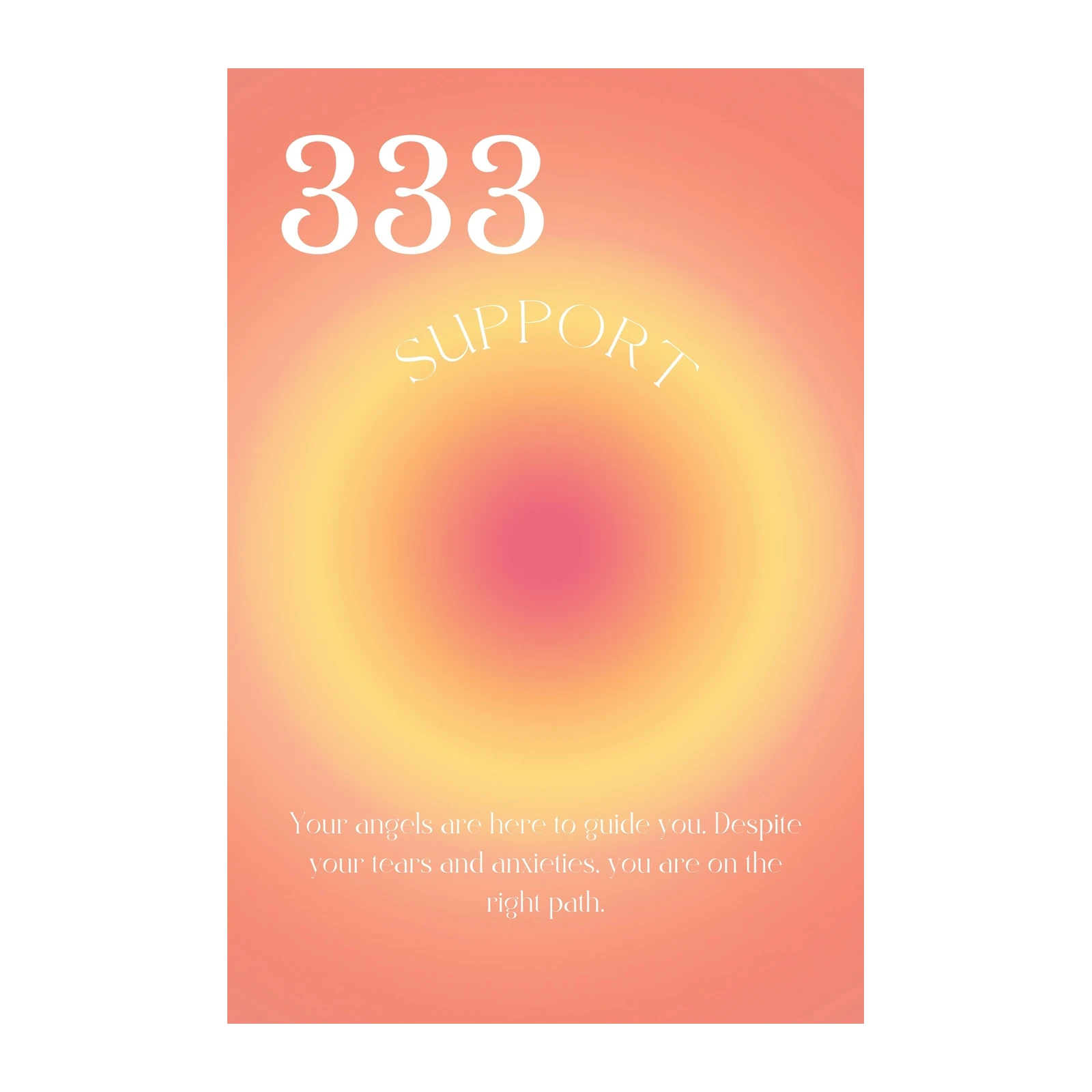 333 Angel Numbers Support Aura Wall Art