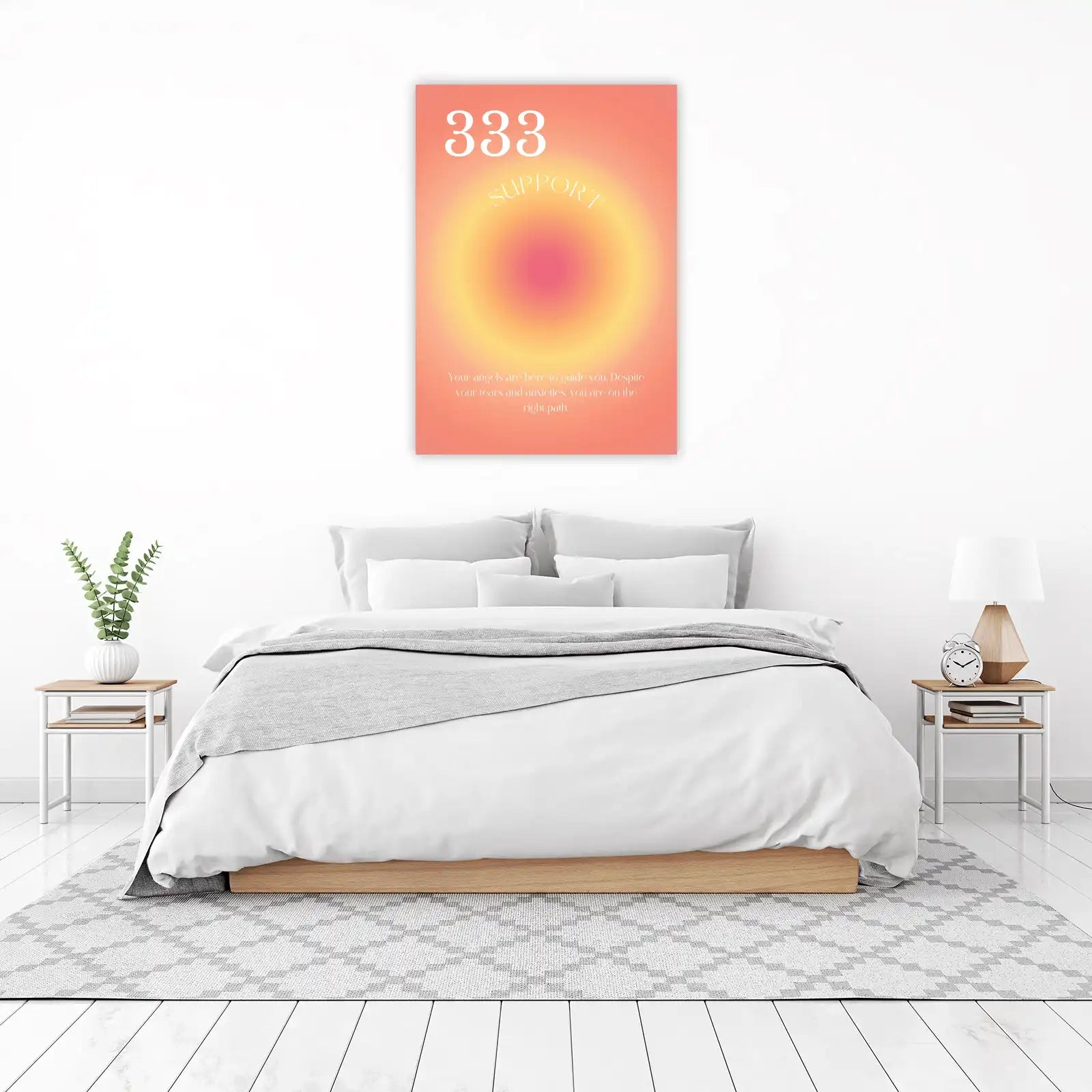 333 Angel Numbers Support Aura Wall Art