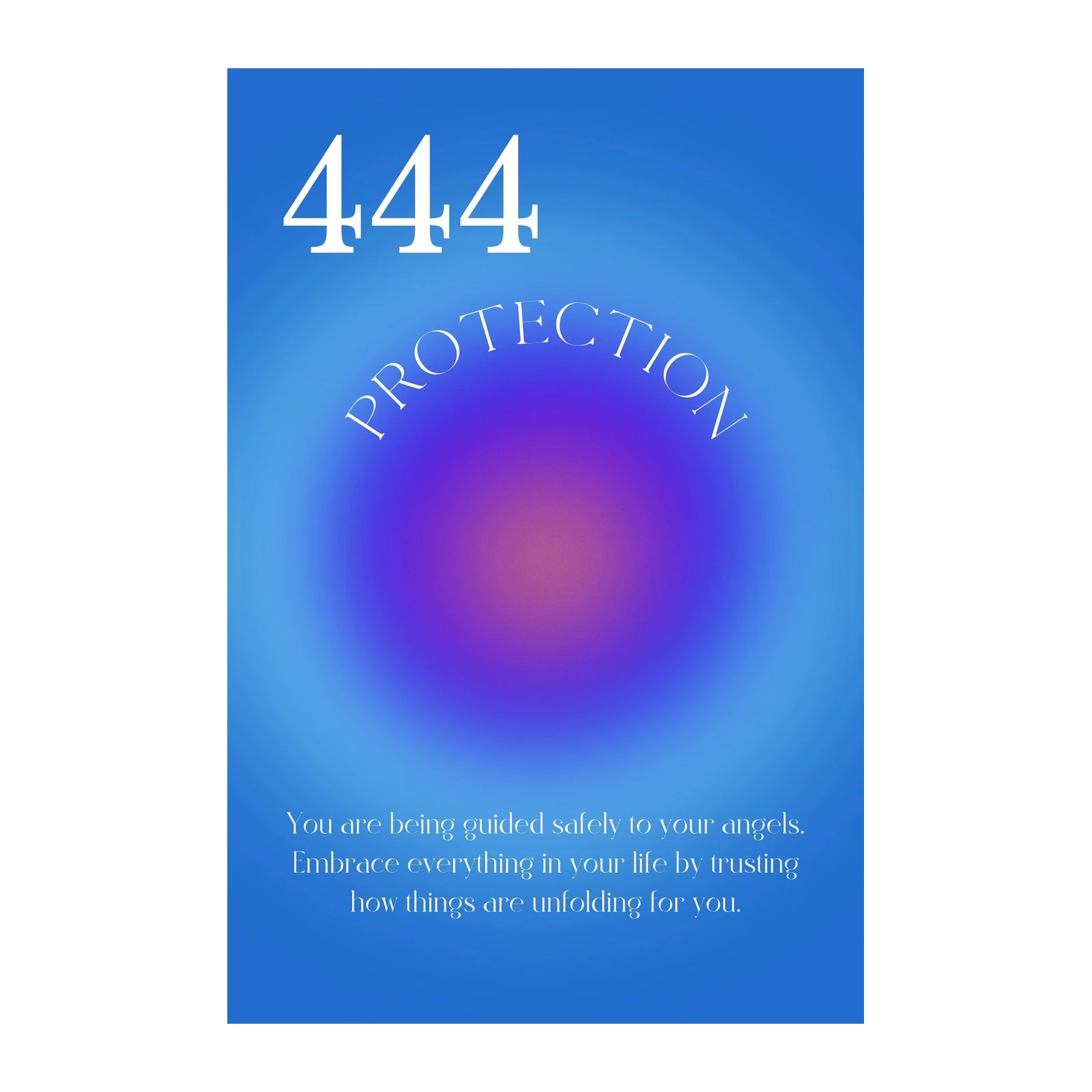 Angel Number 444 Protection Aura Wall Art