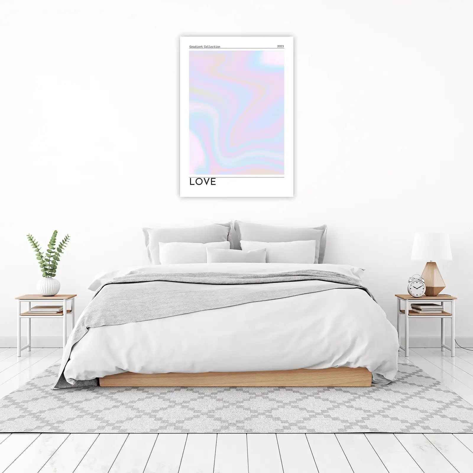 Dreamy Pastel Gradient "Love" Wall Art