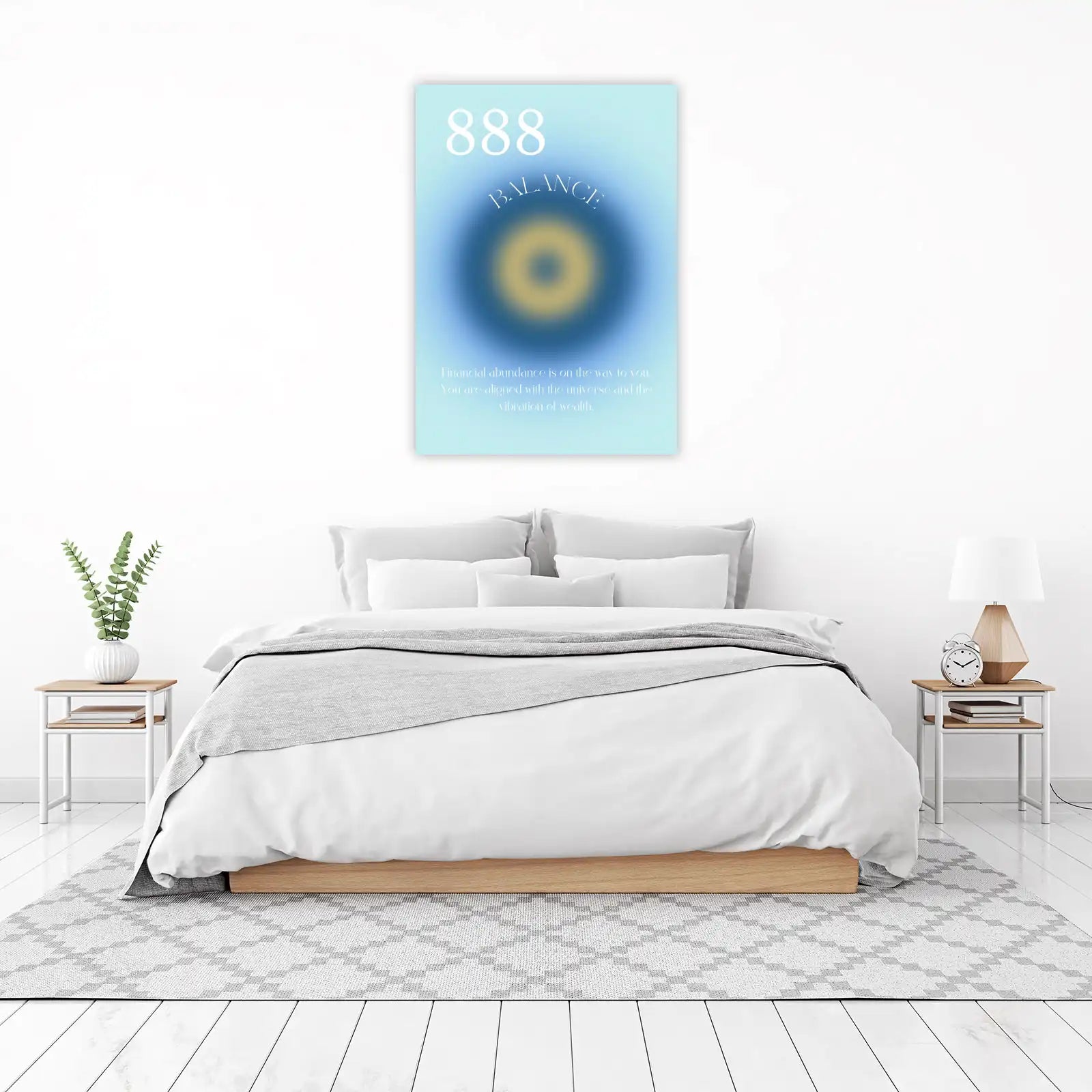 888 Balance Aura Angel Number Wall Art