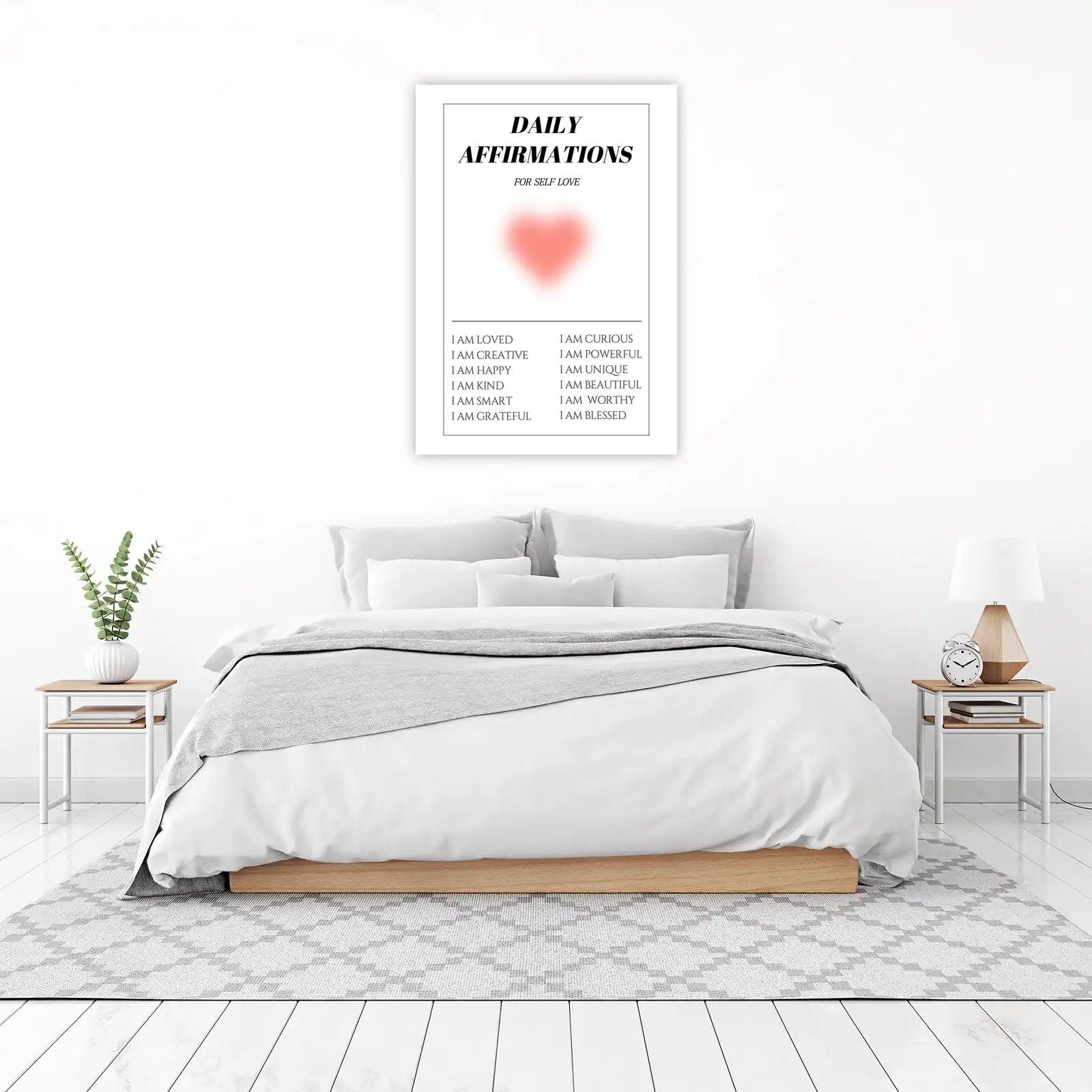Daily Affirmations for Self Love Wall Art