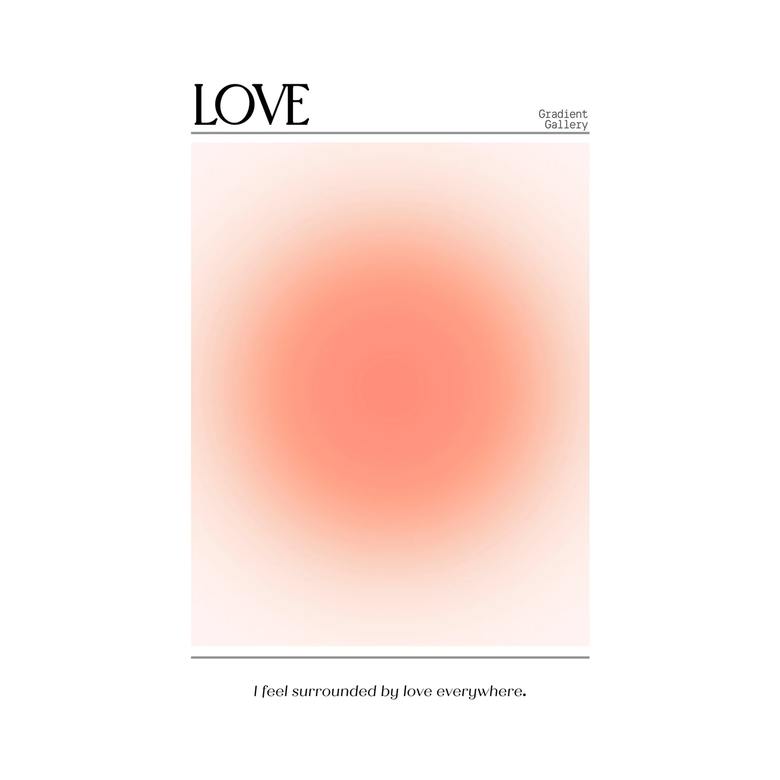 Soothing Ombre Aura Love Wall Art