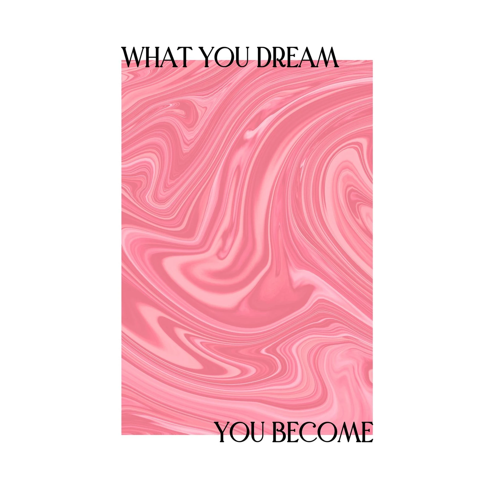 Dreamy Pink Swirl Inspirational Wall Art