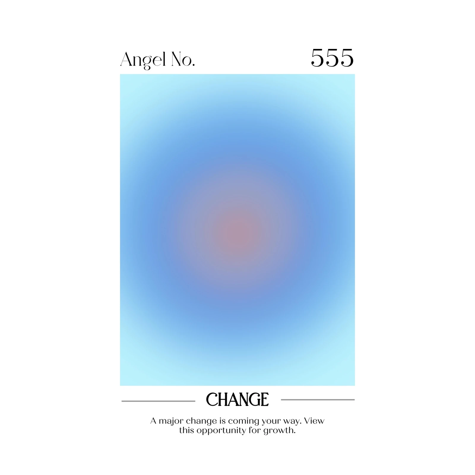 Angel Number 555 Change Aura Wall Art