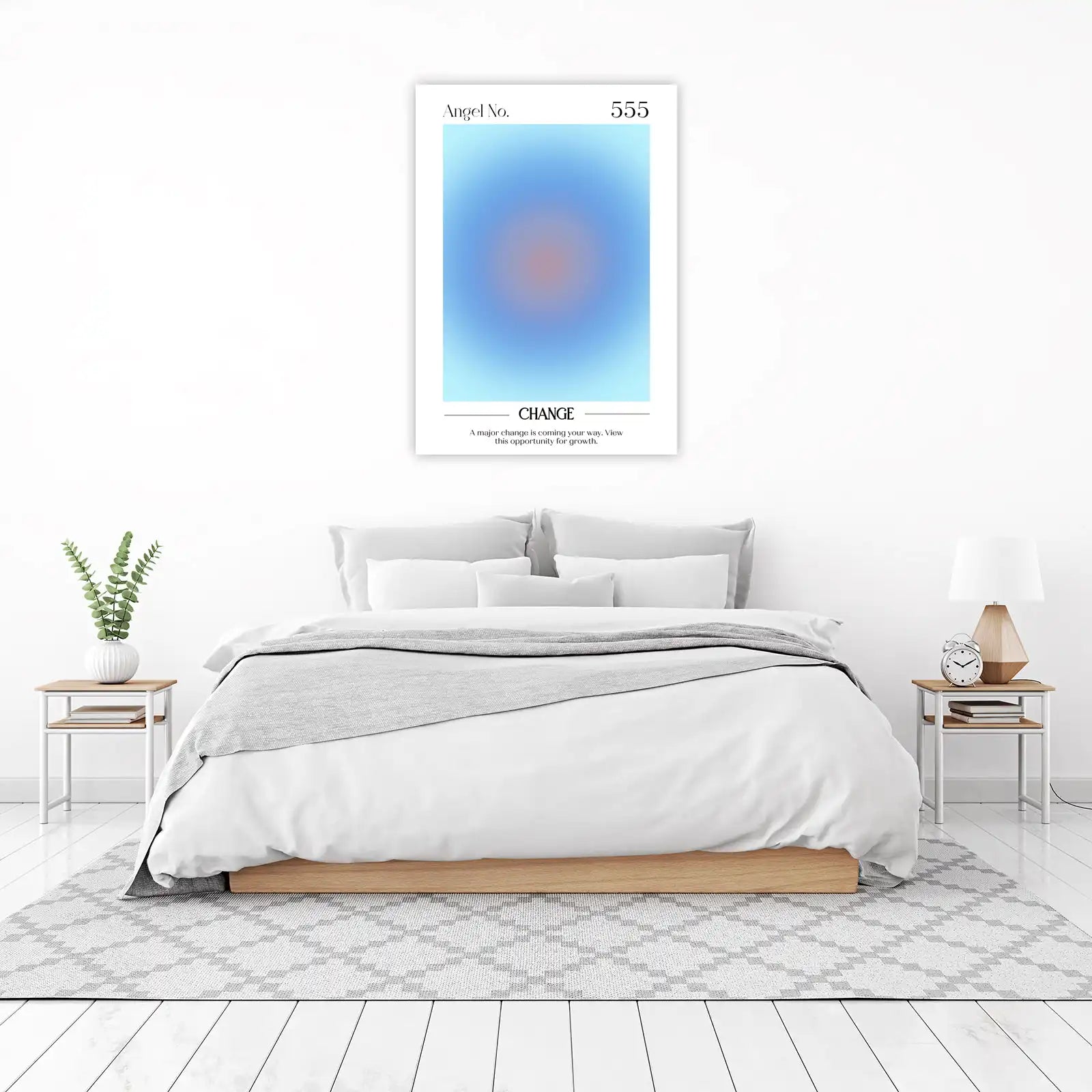 Angel Number 555 Change Aura Wall Art