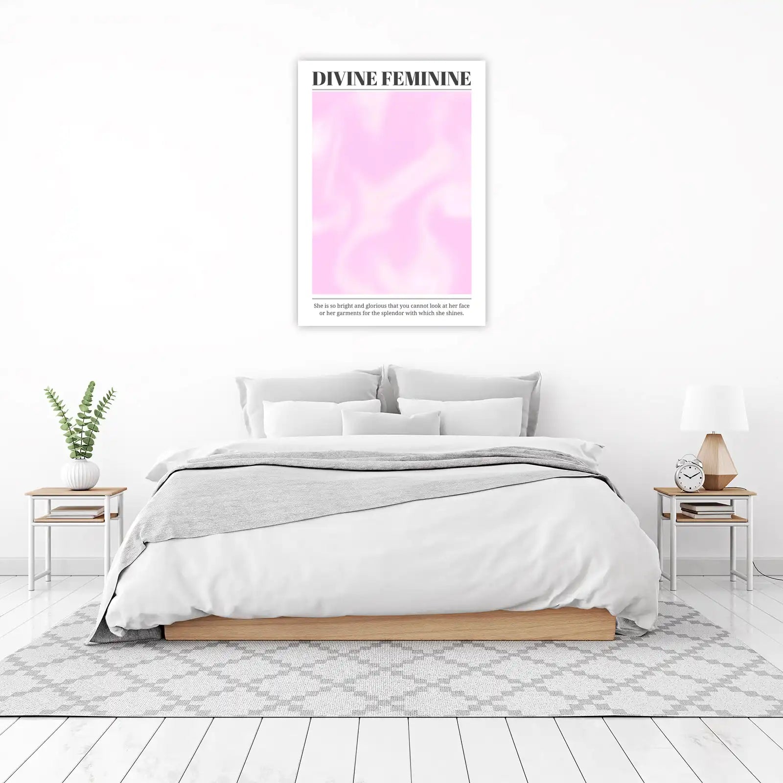 Divine Feminine Abstract Pink Wall Art