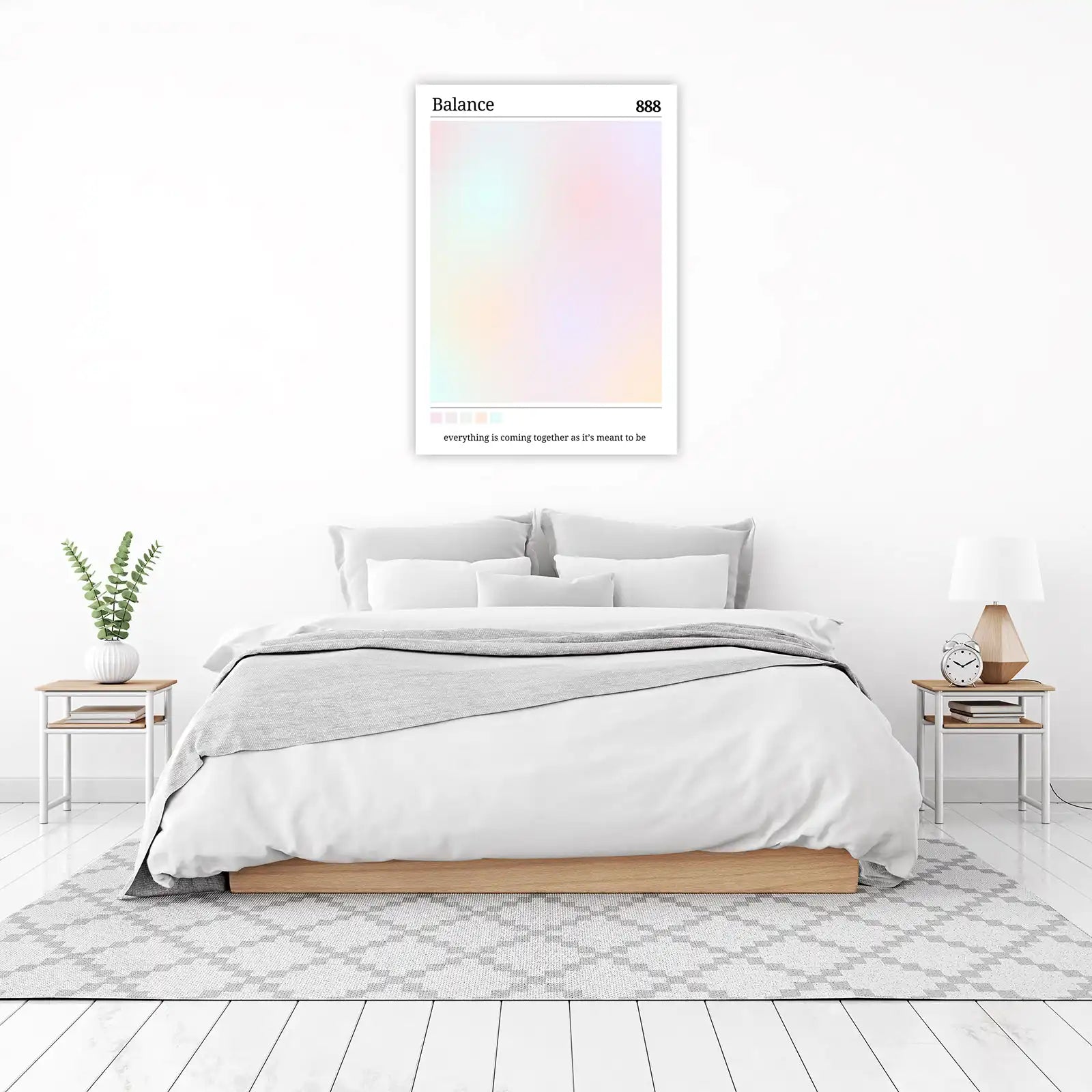 Pastel Gradient "Balance 888" Wall Art