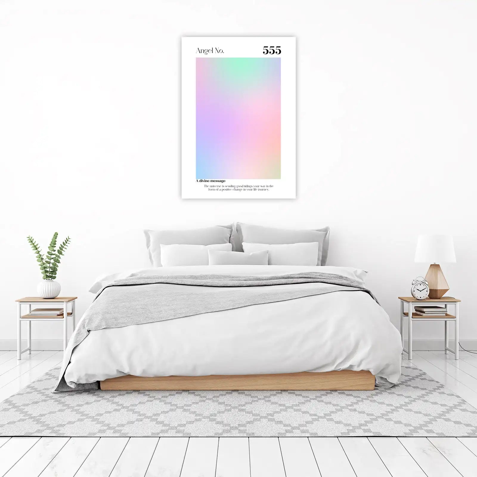 Angel Number 555 Gradient Art Wall Art