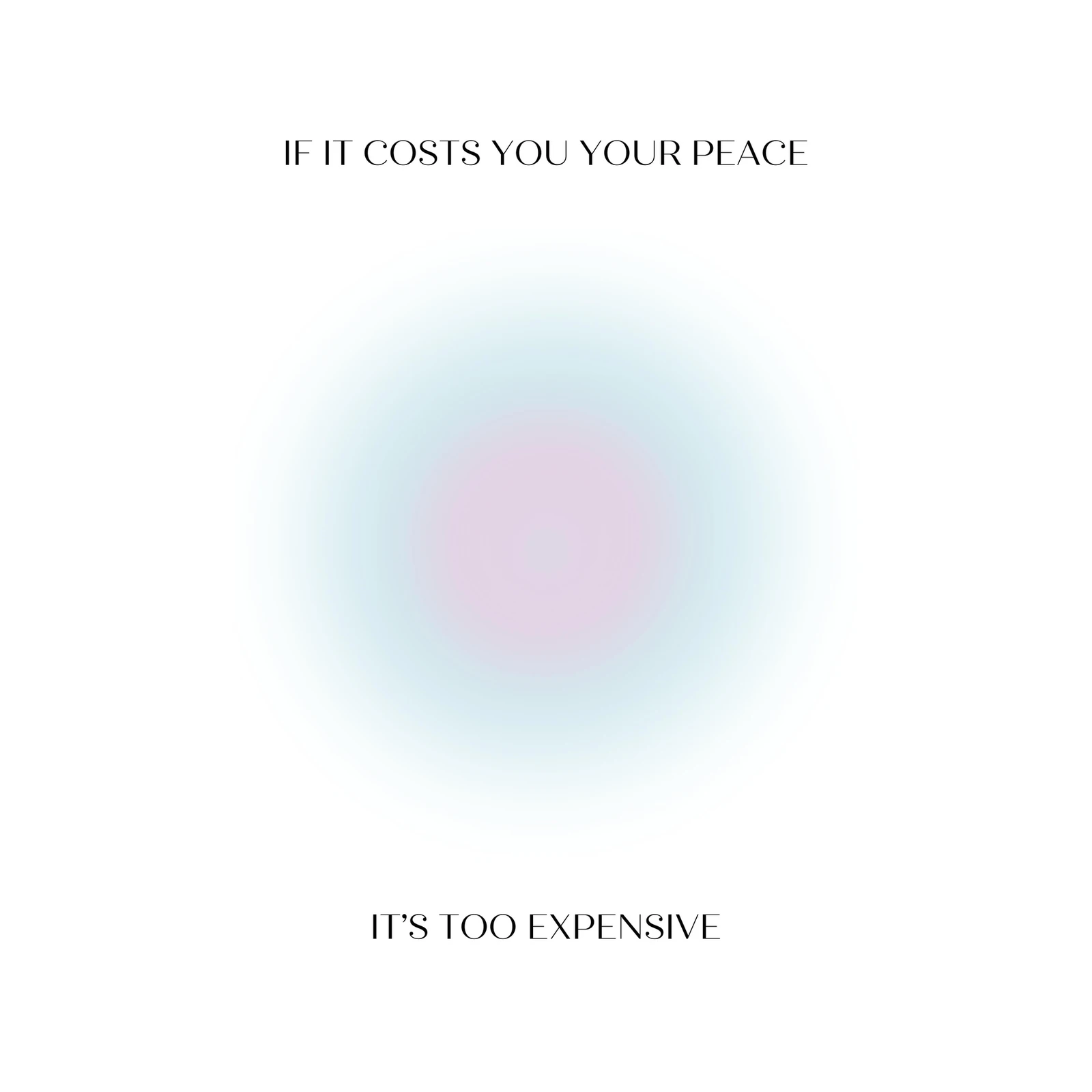 Peace & Serenity Aura Gradient Wall Art
