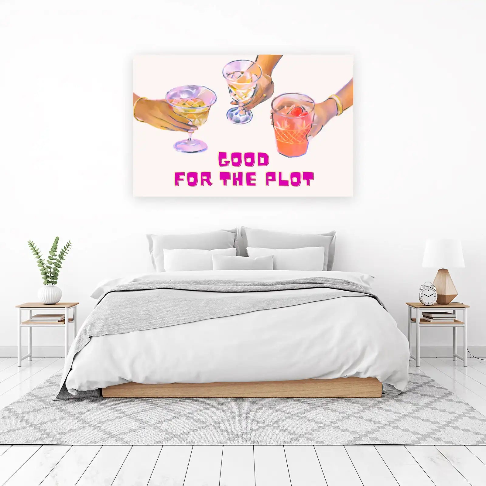 Cocktail Cheers "Good for the Plot" Wall Art