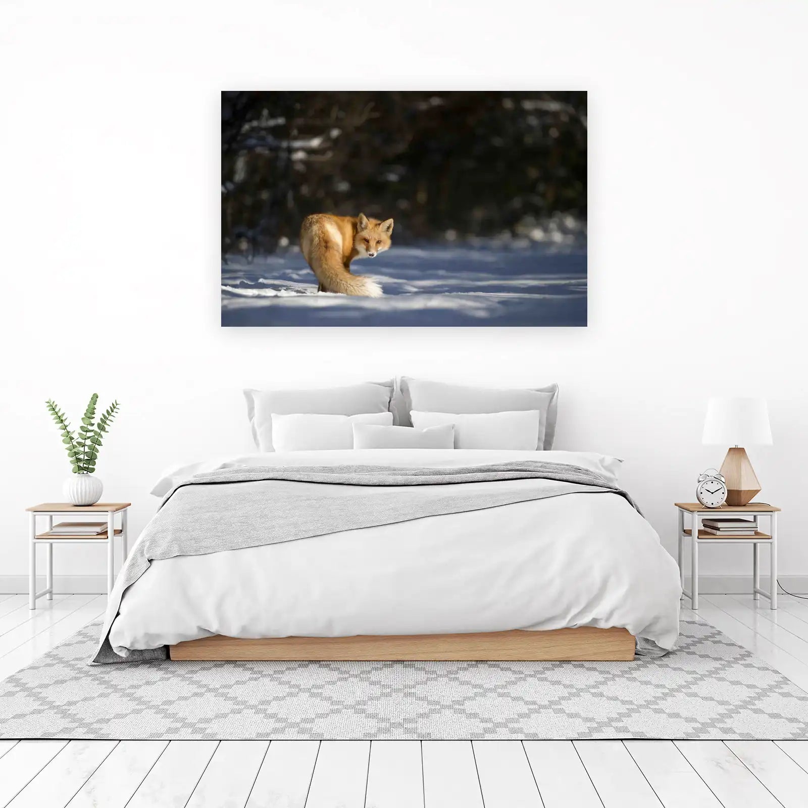 Majestic Fox in Snow Wall Art