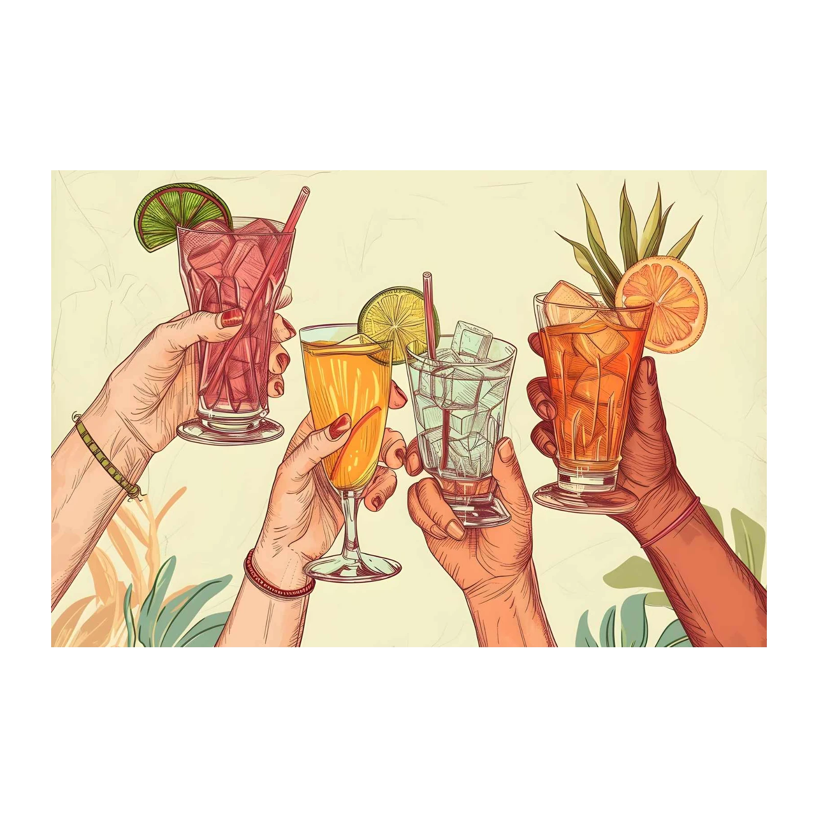 Cheers to Summer Vibes Wall Art