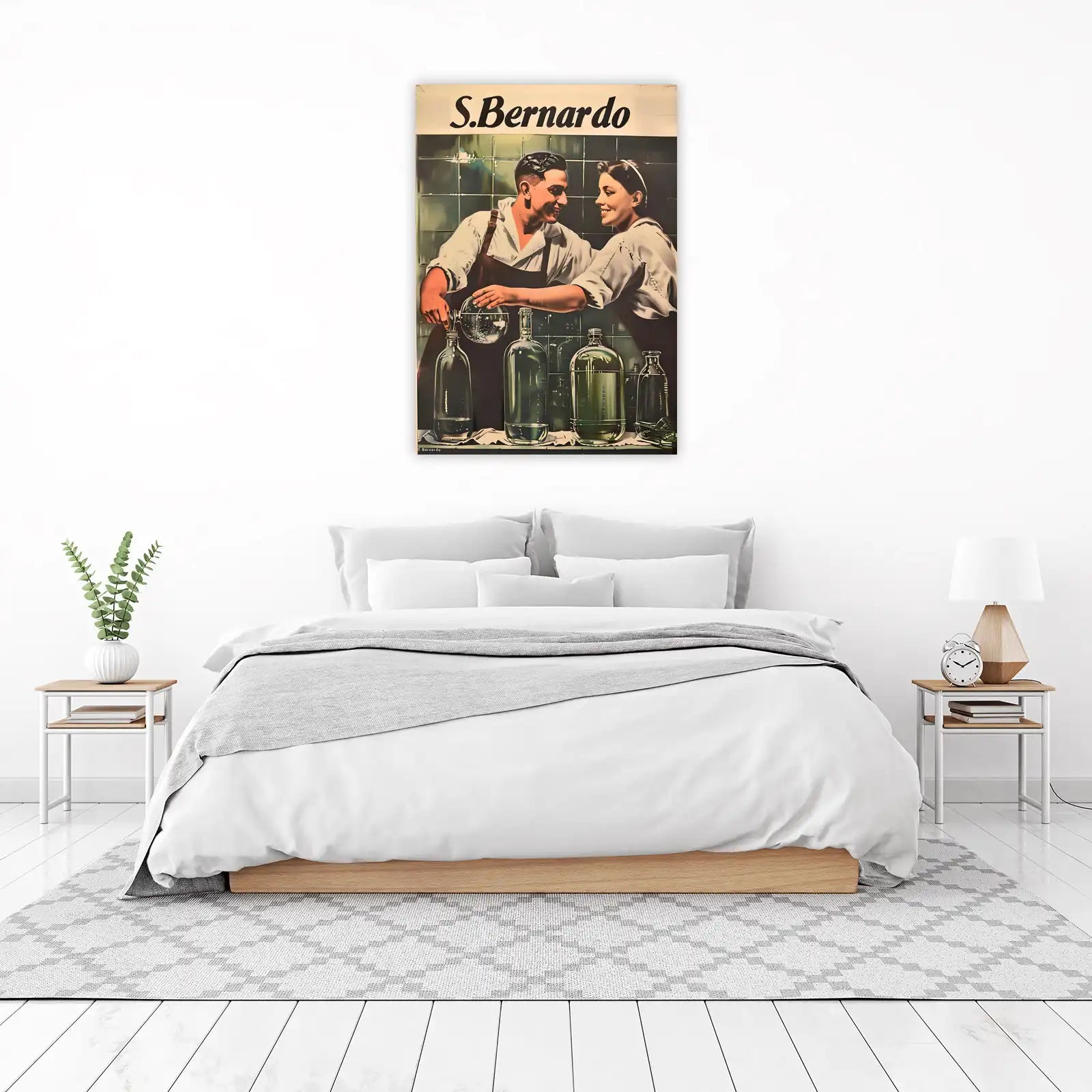 Vintage S. Bernardo Couple Artwork Wall Art
