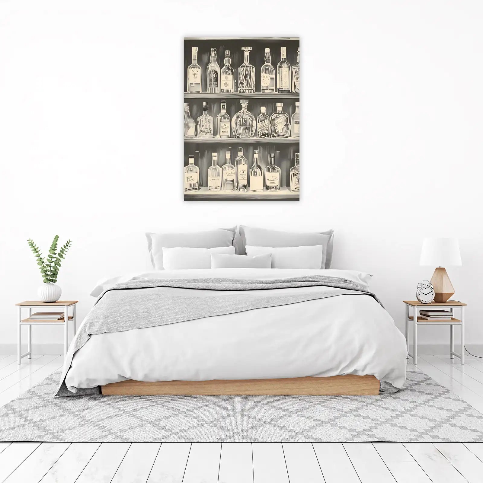 Vintage Liquor Bottles Wall Art