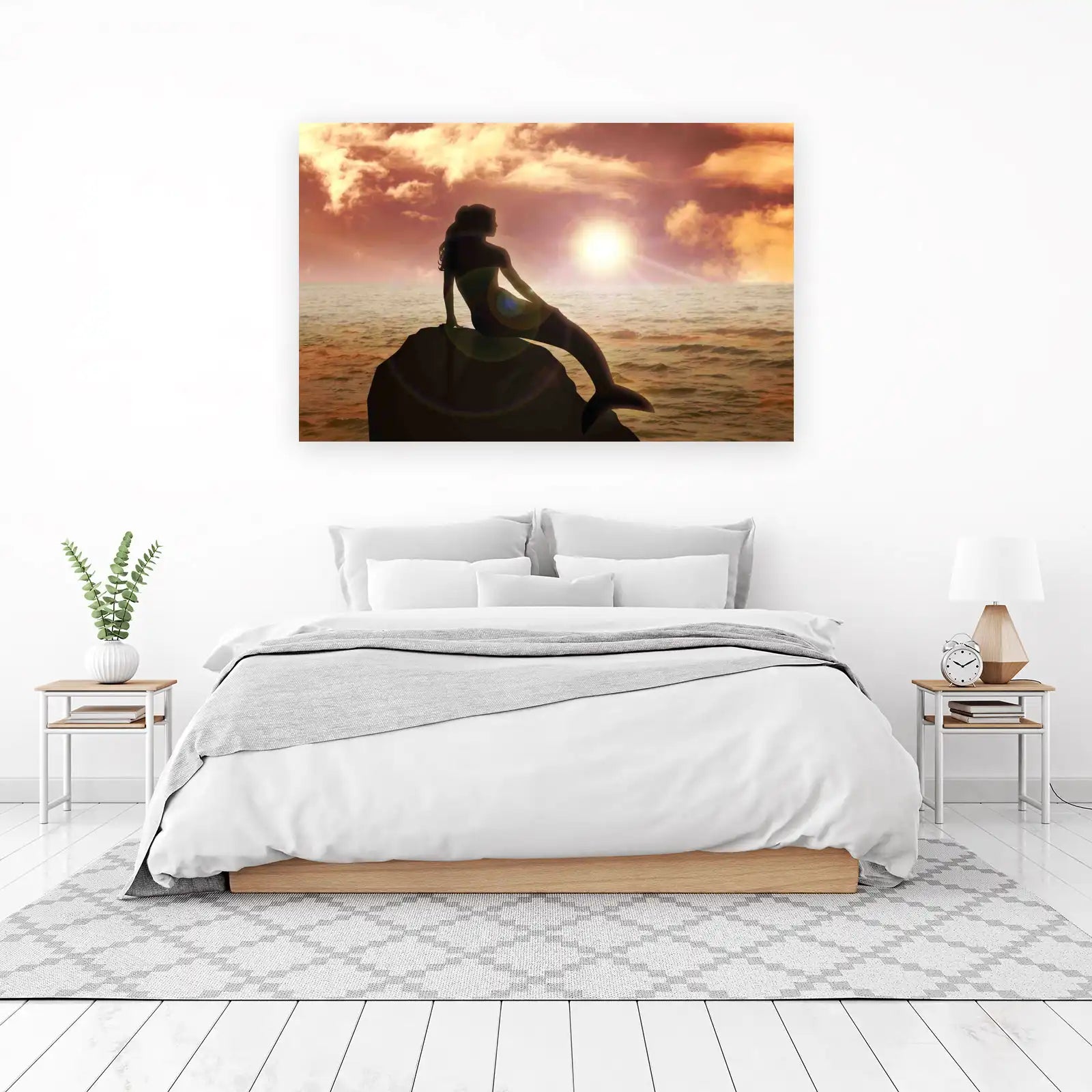 Enchanting Mermaid Sunset Wall Art