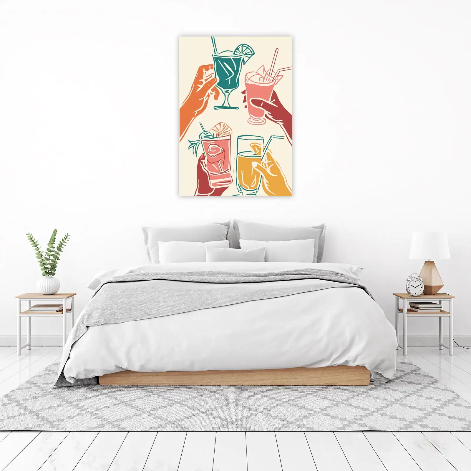 Vibrant Cocktail Cheers Wall Art
