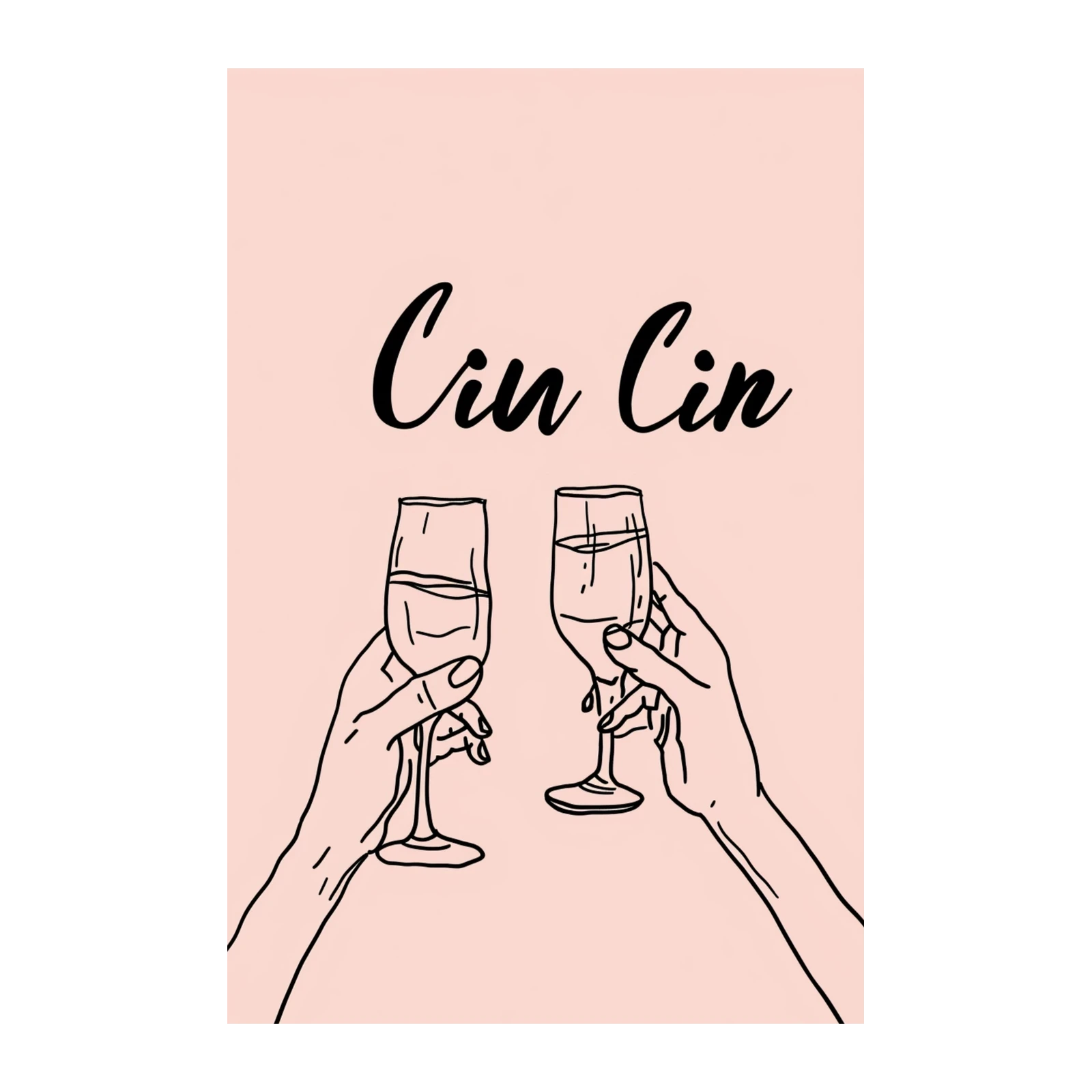 Cheers! Minimalist Toast Wall Art