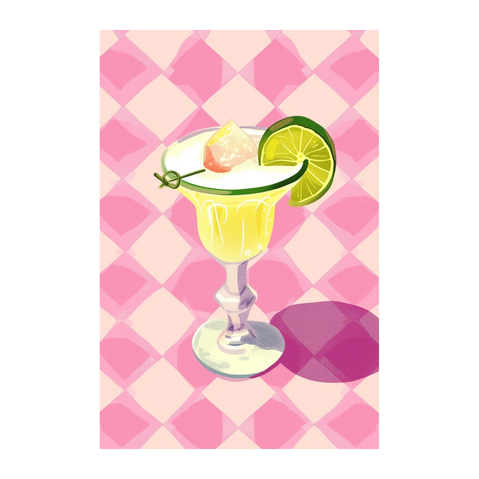 Vibrant Margarita Tropical Vibes Wall Art