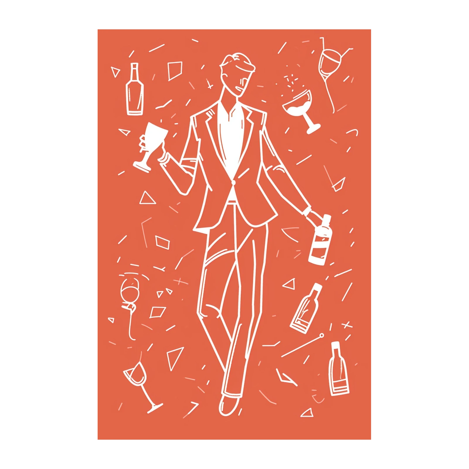 Dapper Man Party Vibes Wall Art