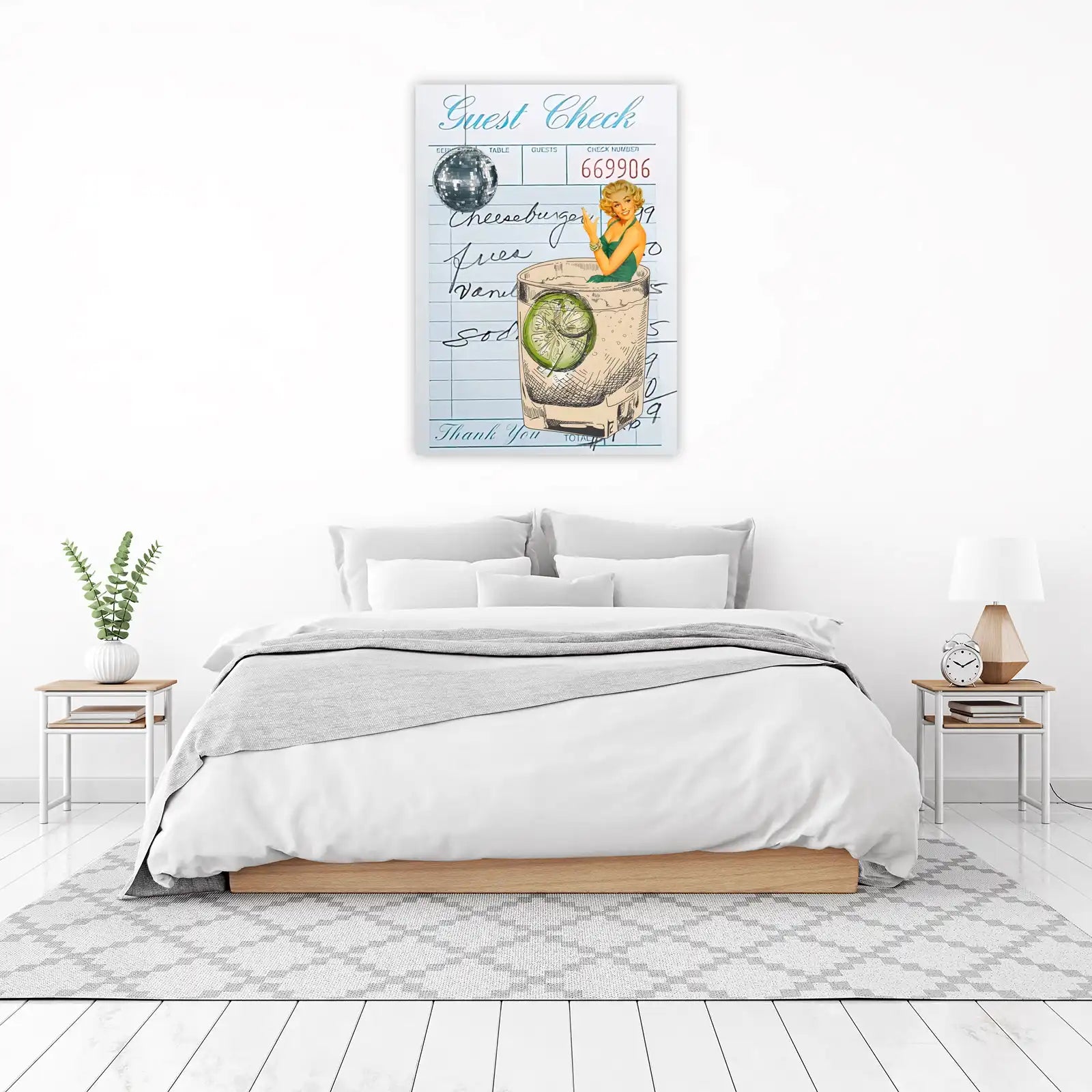 Retro Diner Disco Cocktail Wall Art