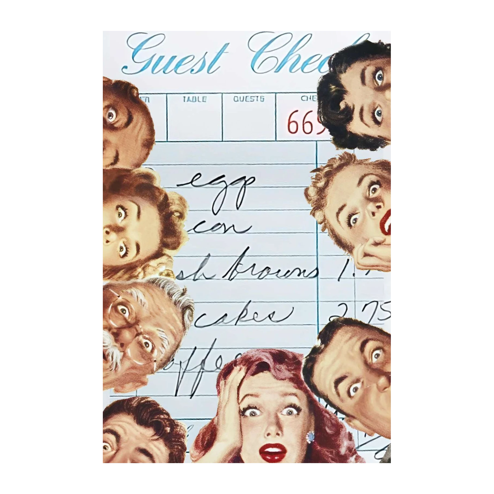Retro Diner Scene Vintage Art Wall Art