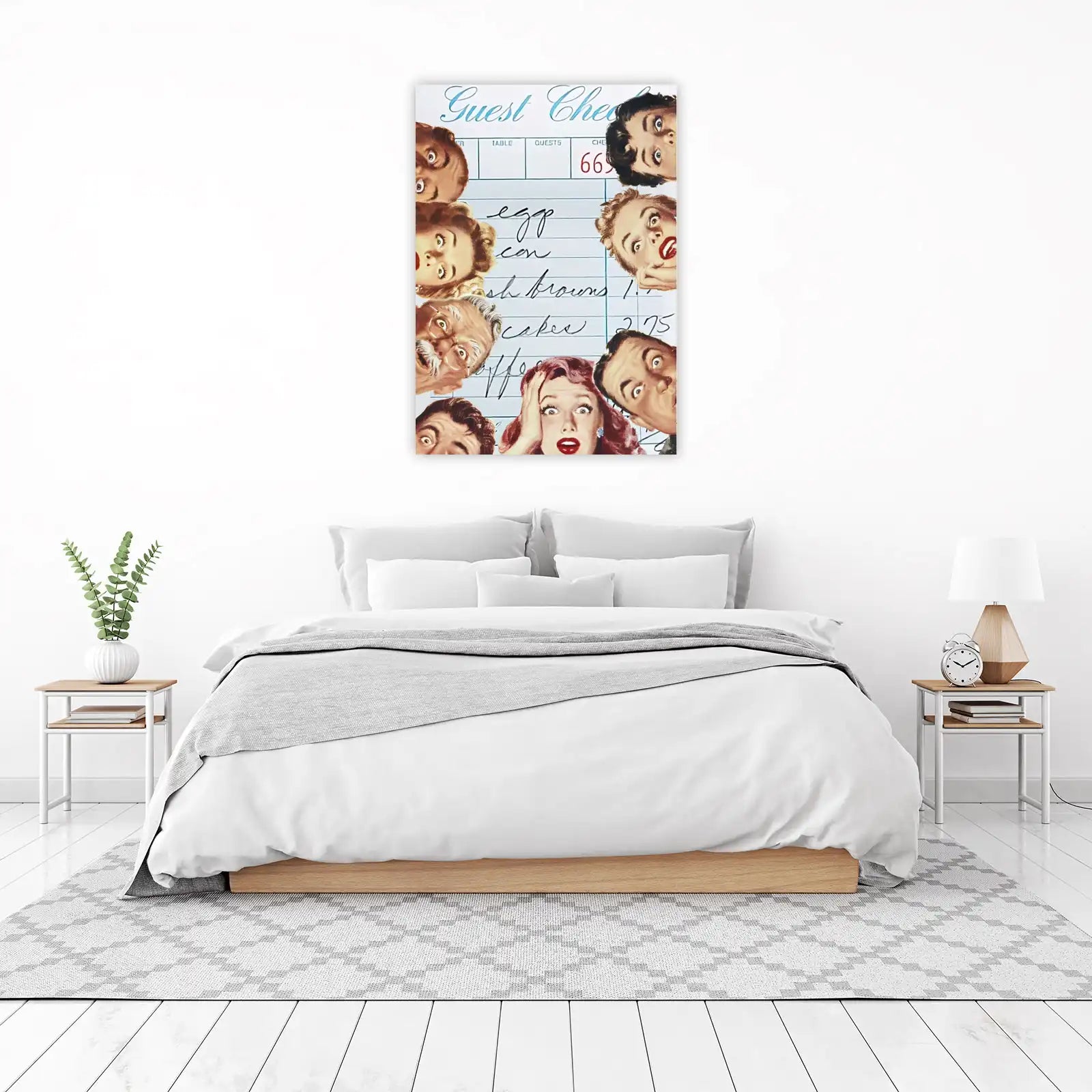 Retro Diner Scene Vintage Art Wall Art
