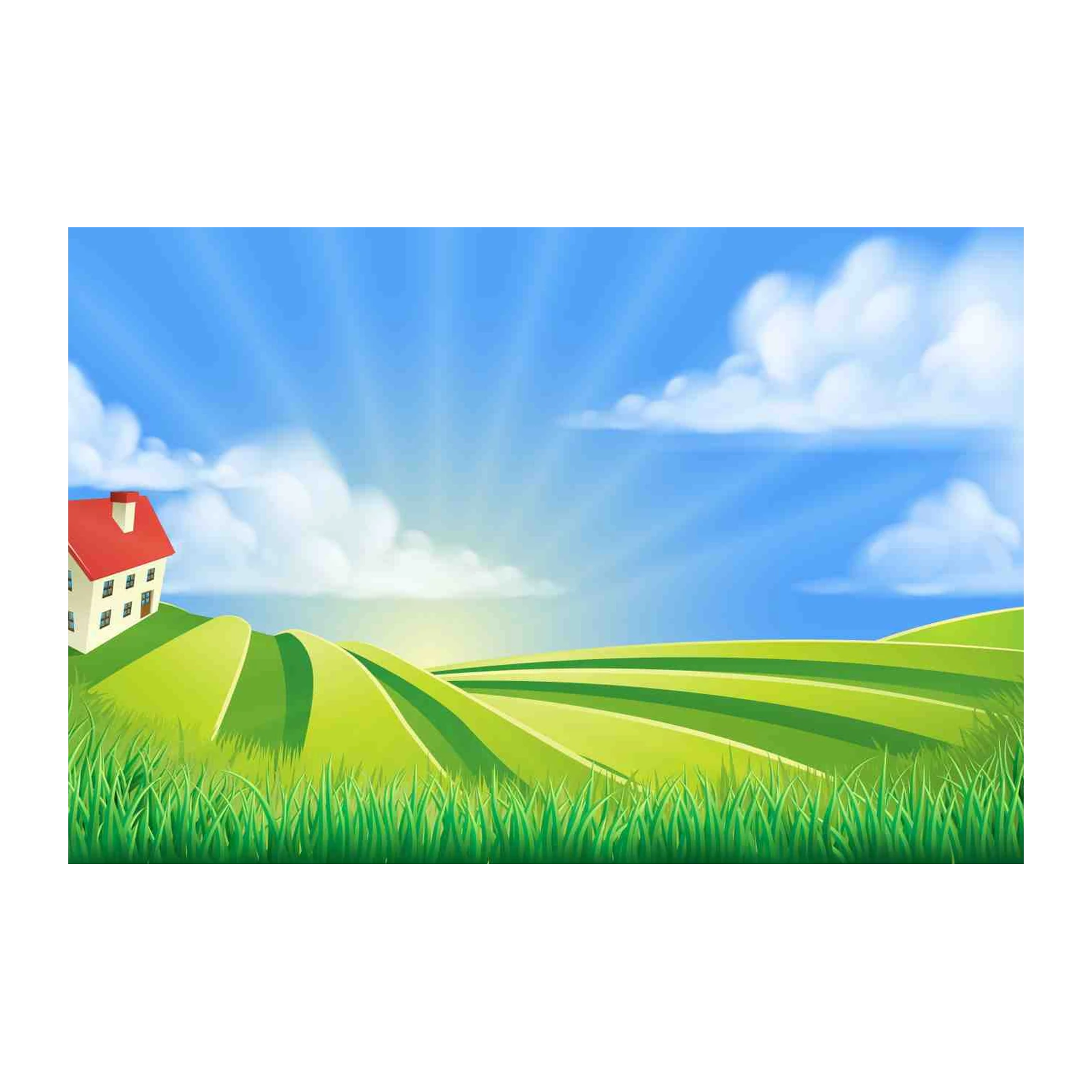 Idyllic Countryside Home Wall Art
