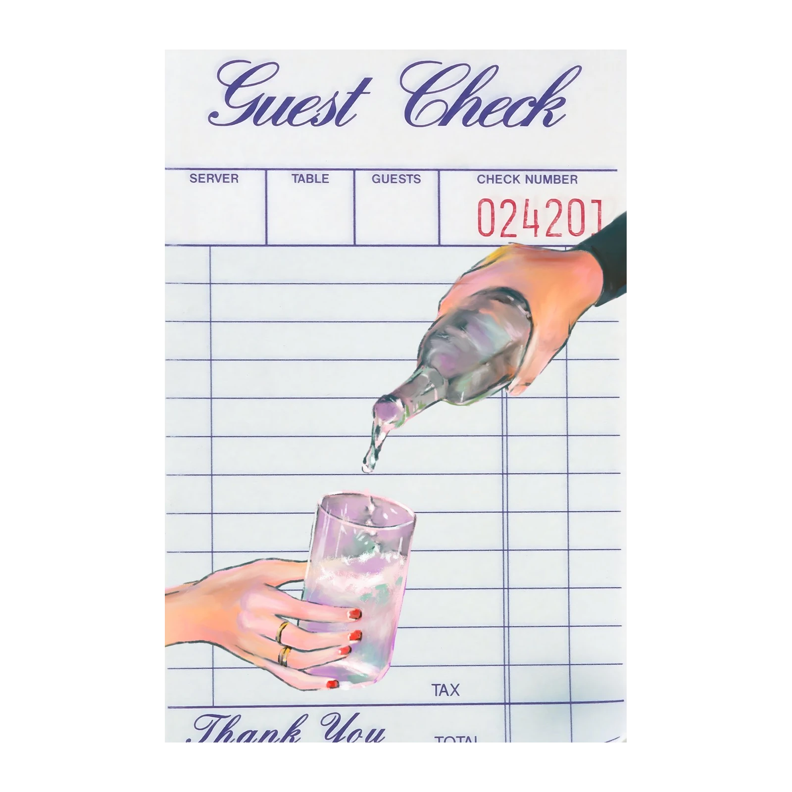 Elegant Guest Check Pour Wall Art - Bar Art