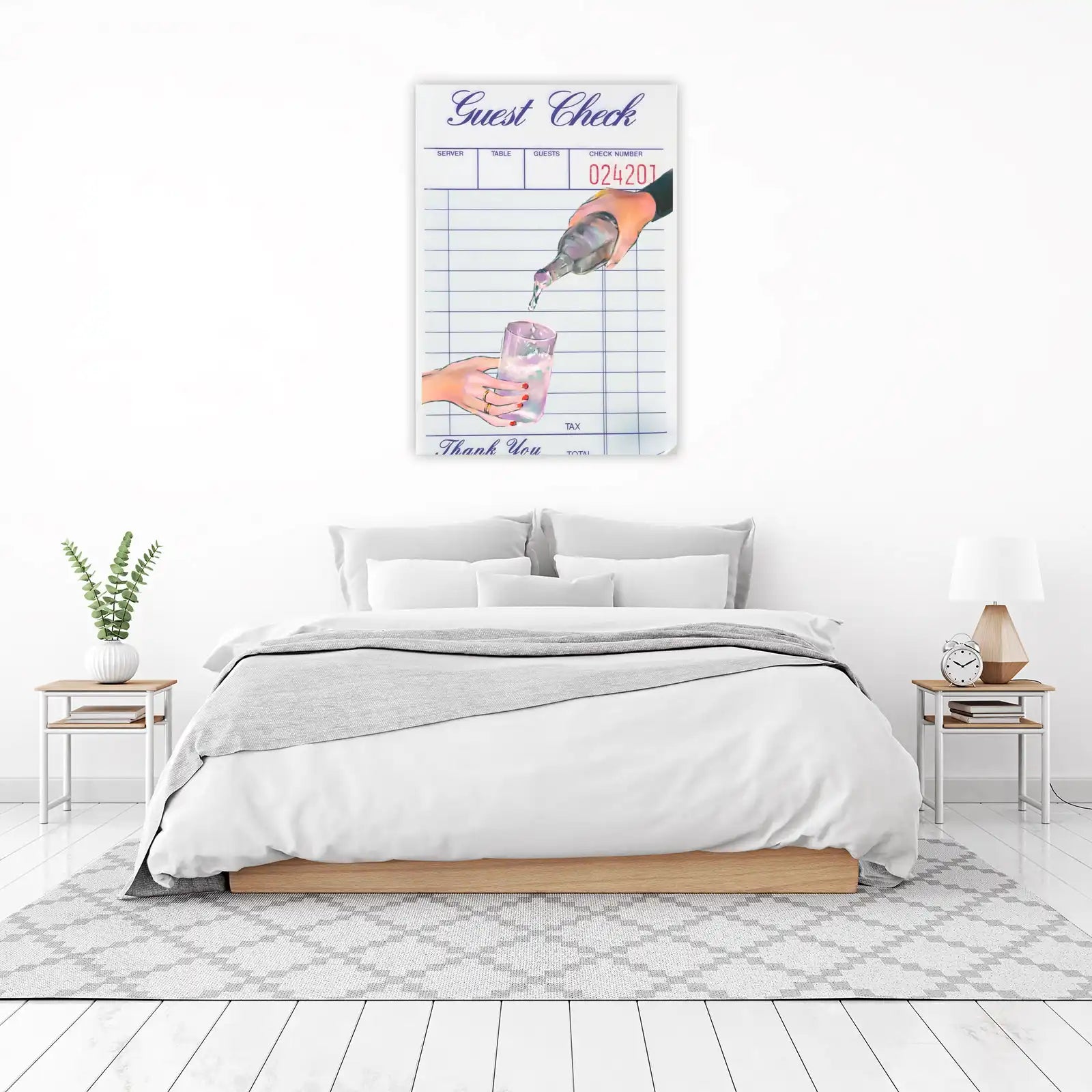 Elegant Guest Check Pour Wall Art - Bar Art