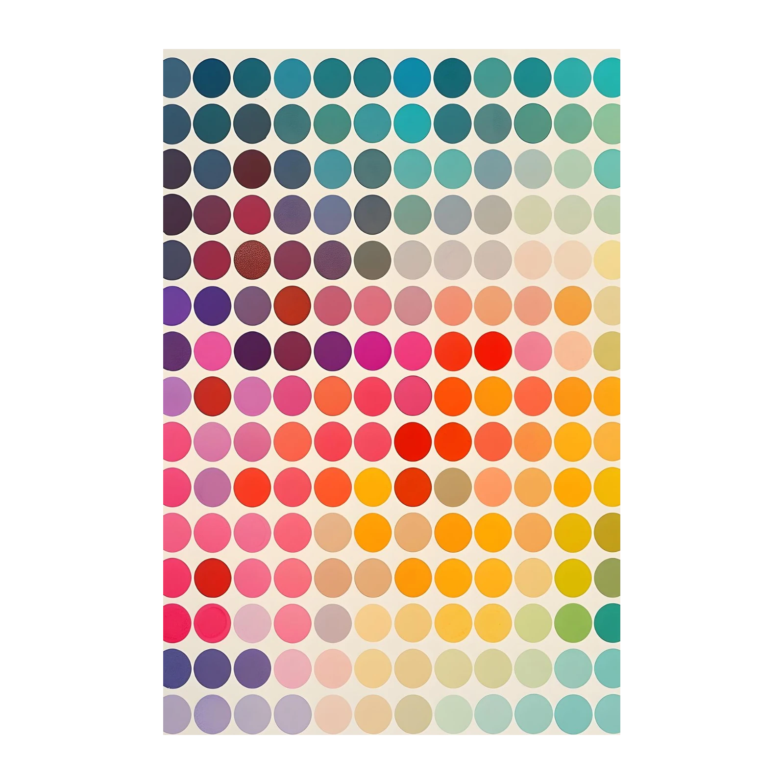 Vibrant Polka Dot Palette Wall Art
