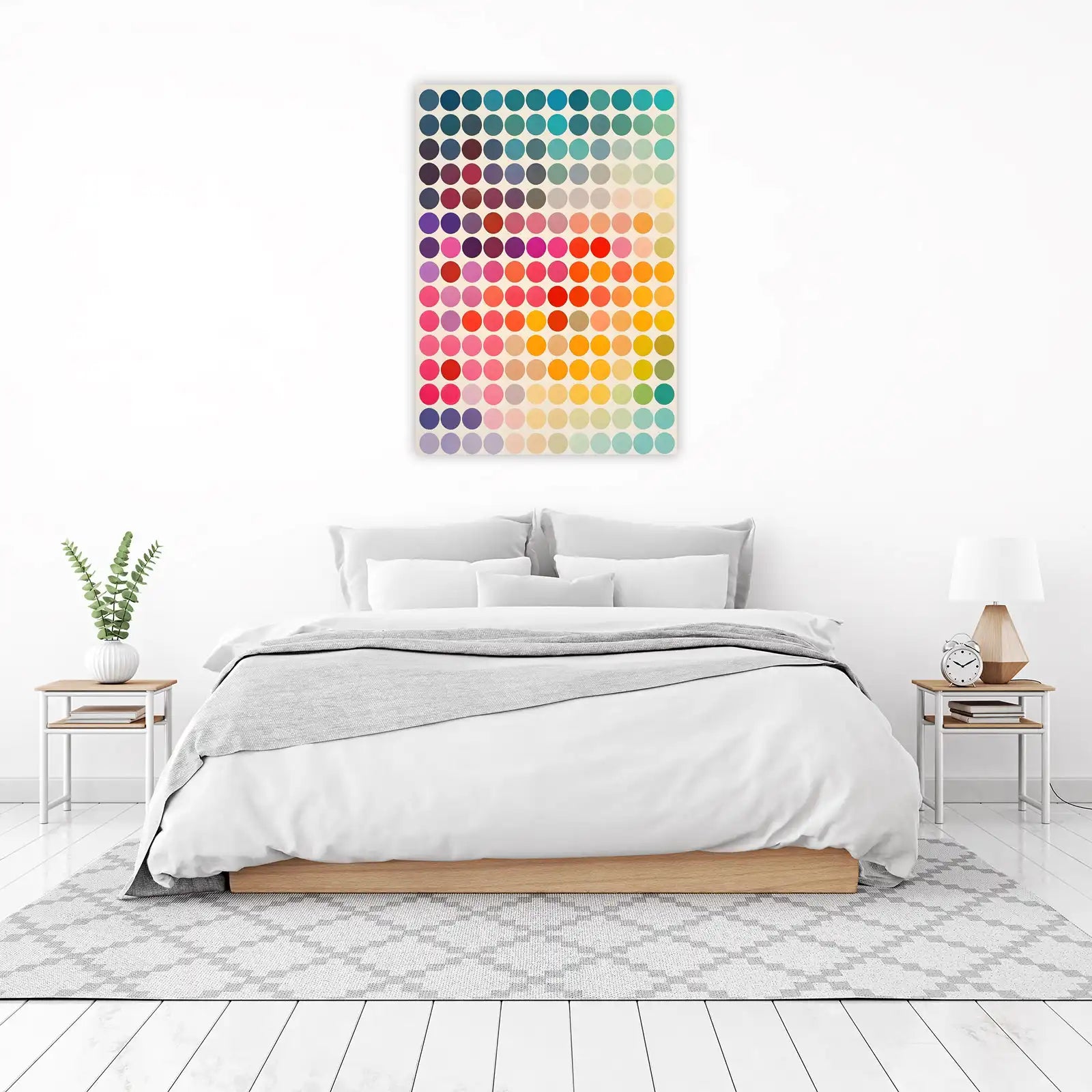 Vibrant Polka Dot Palette Wall Art