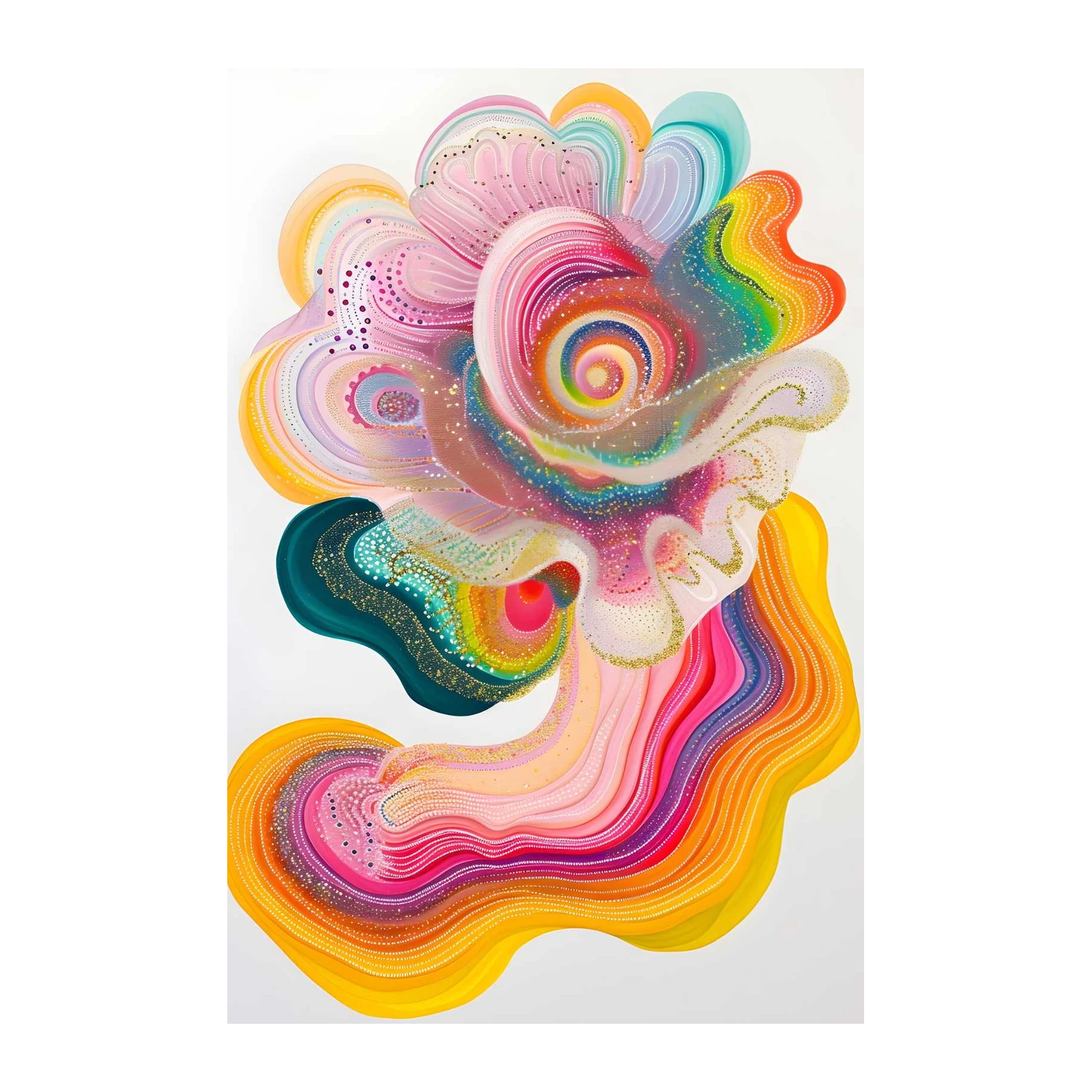 Vibrant Abstract Floral Wall Art