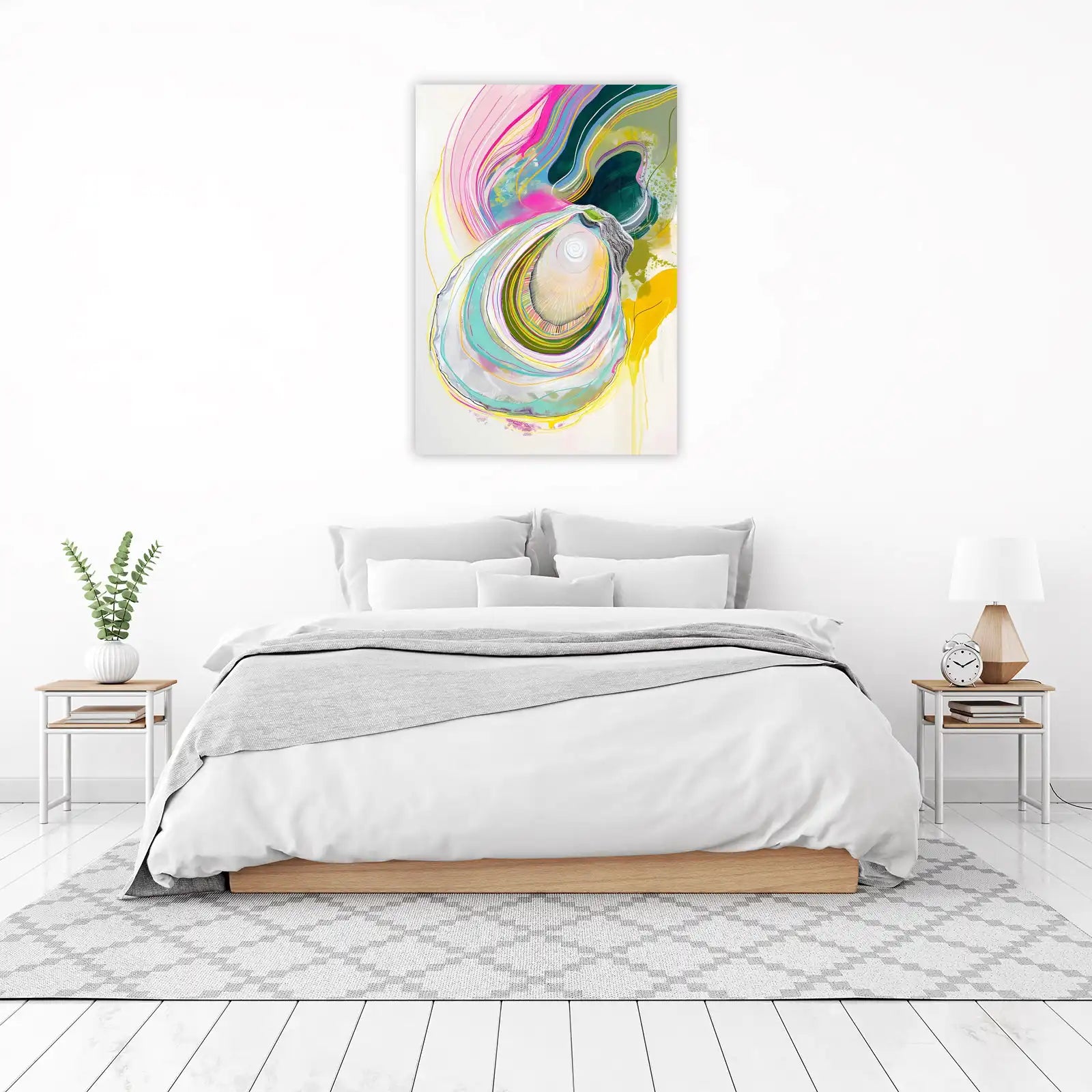 Vibrant Abstract Oyster Wall Art for Modern Homes