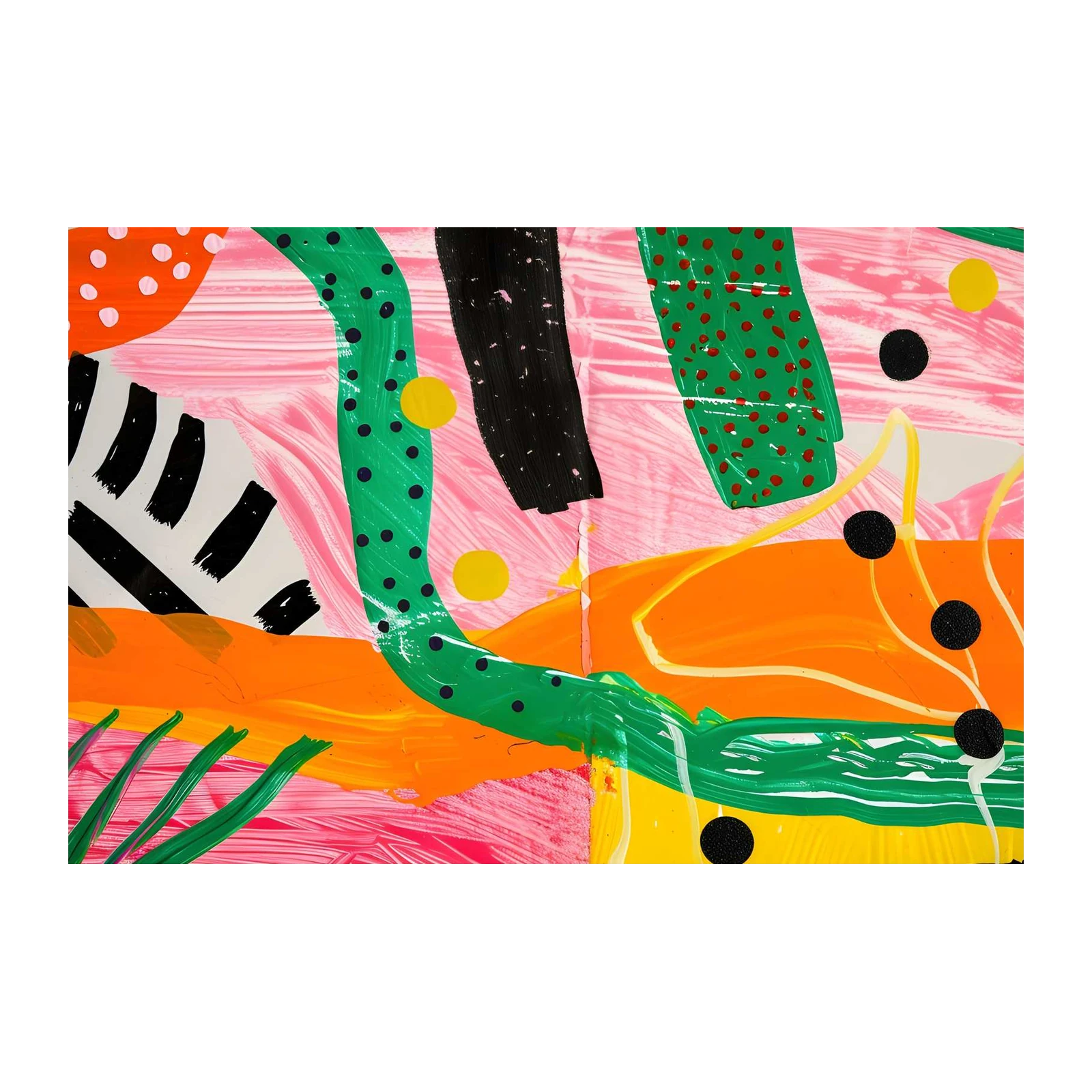 Vibrant Abstract Geometric Shapes Wall Art