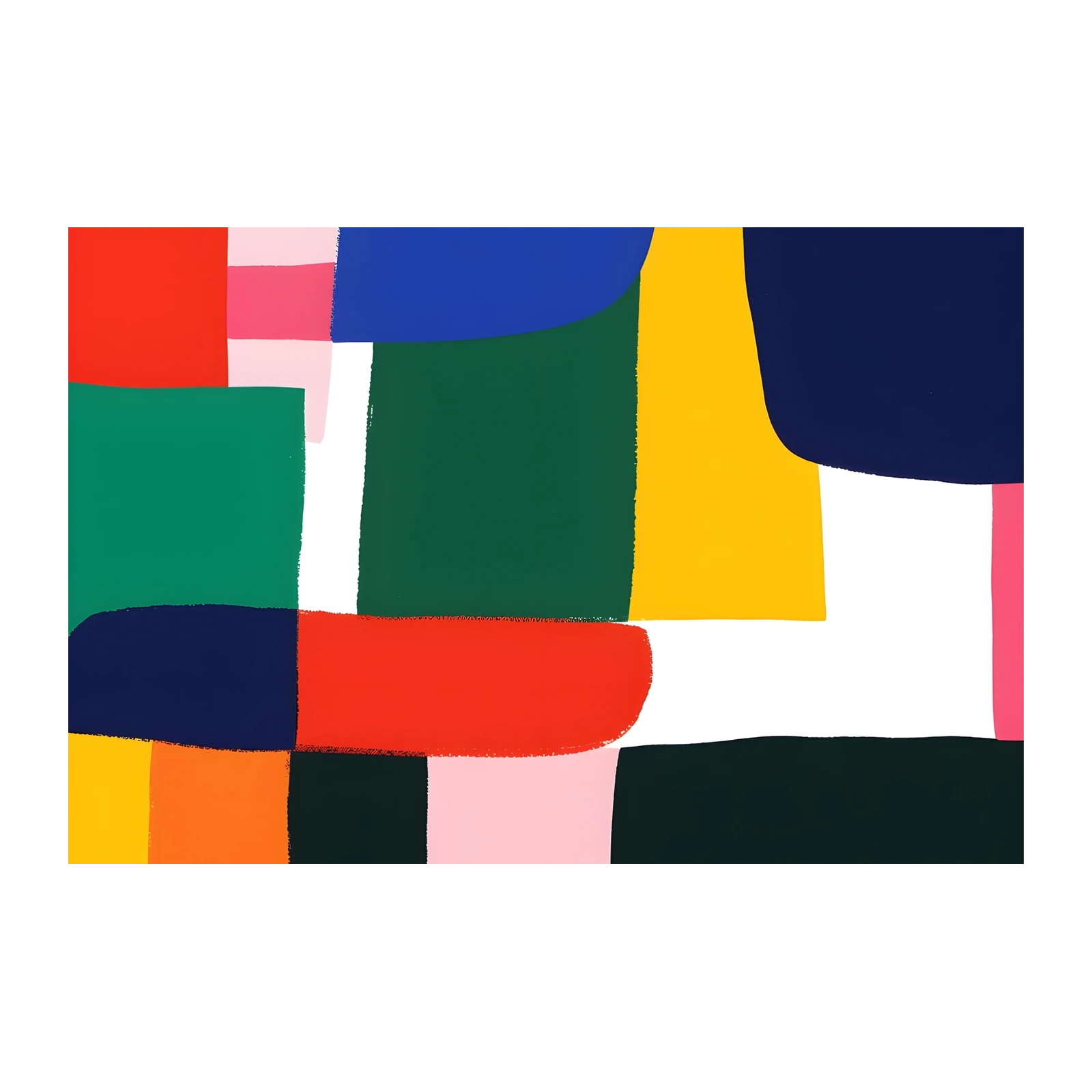 Vibrant Geometric Color Block Wall Art